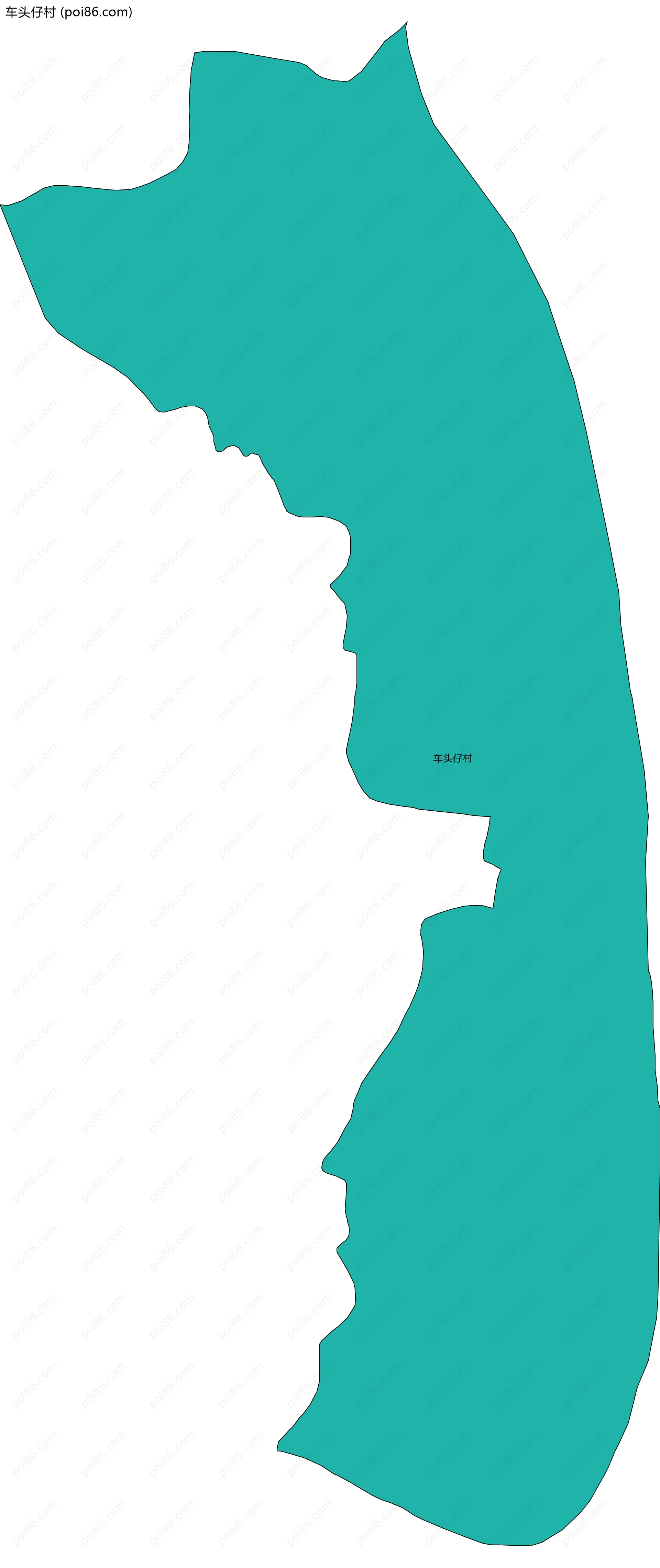 车头仔村边界地图