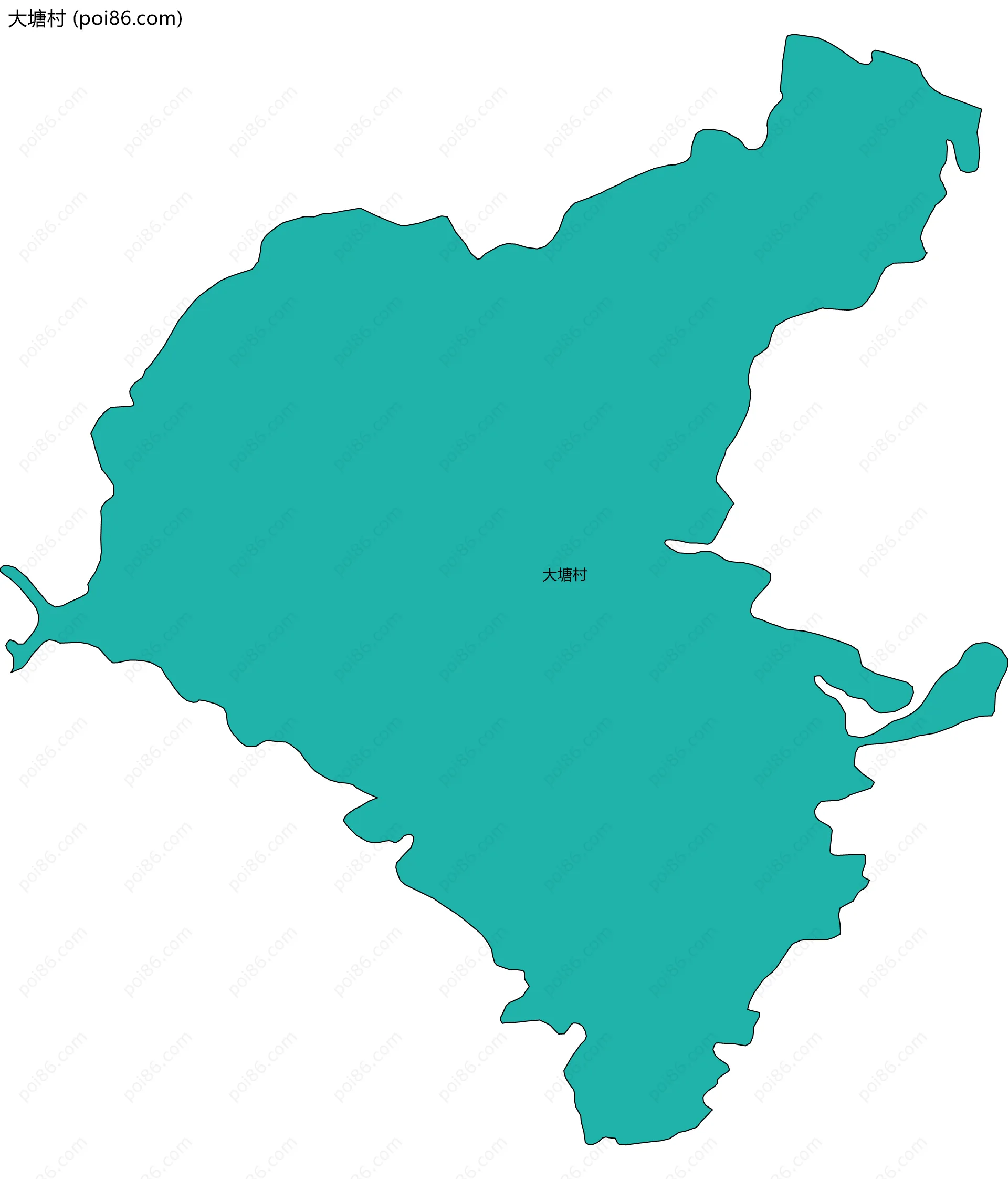 大塘村边界地图