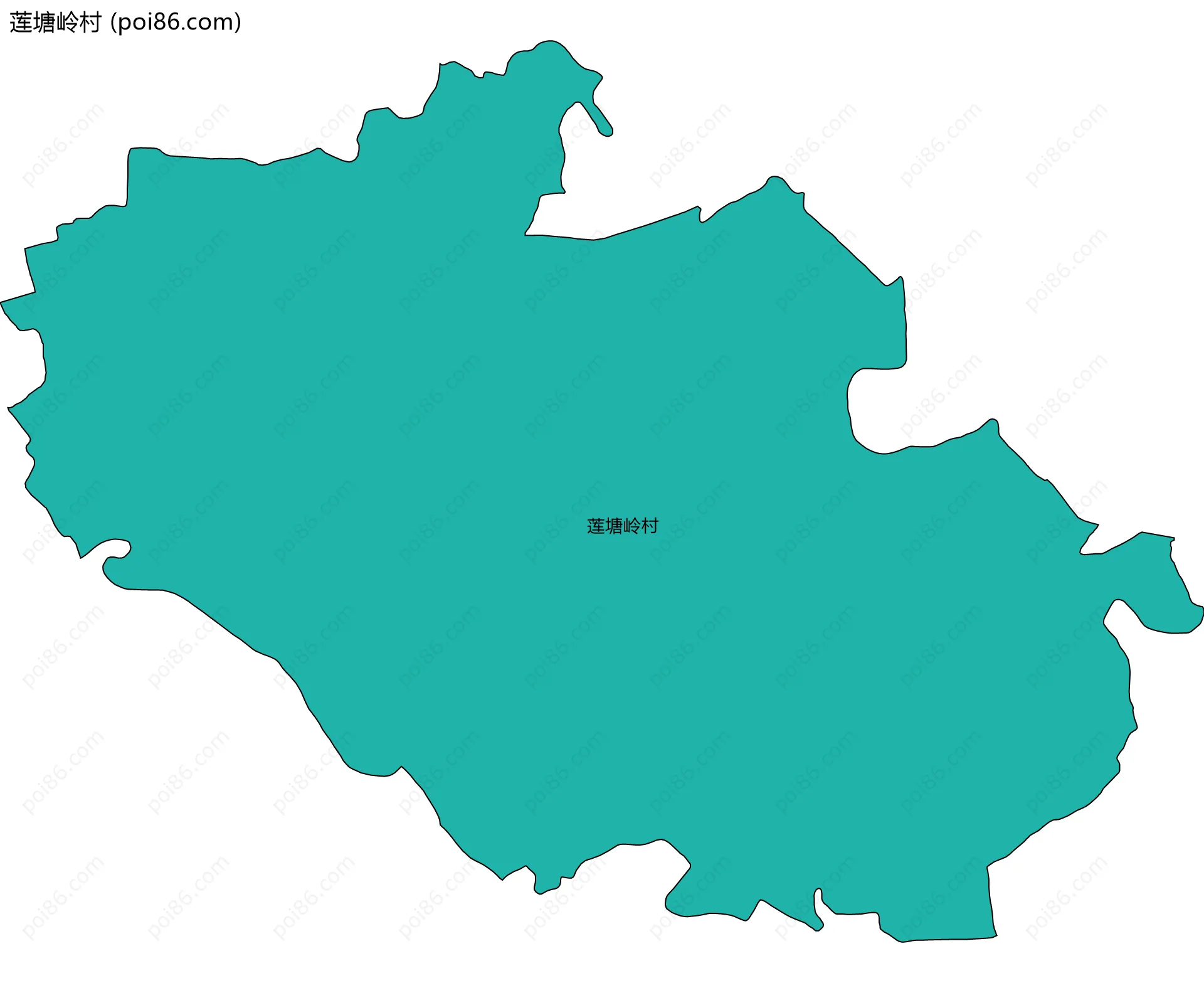 莲塘岭村边界地图