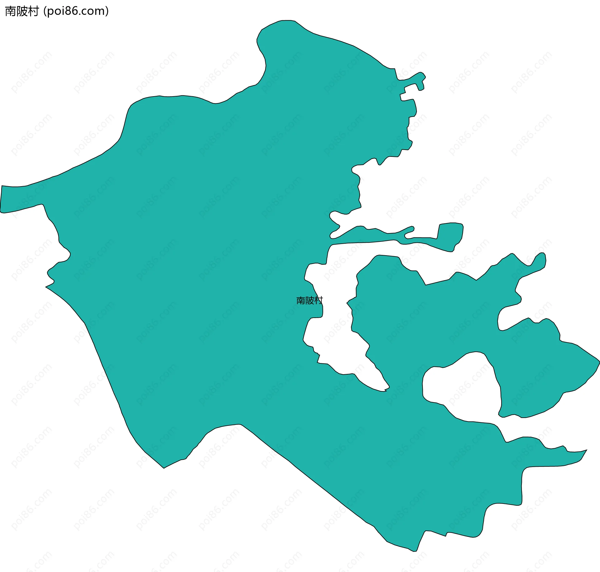 南陂村边界地图