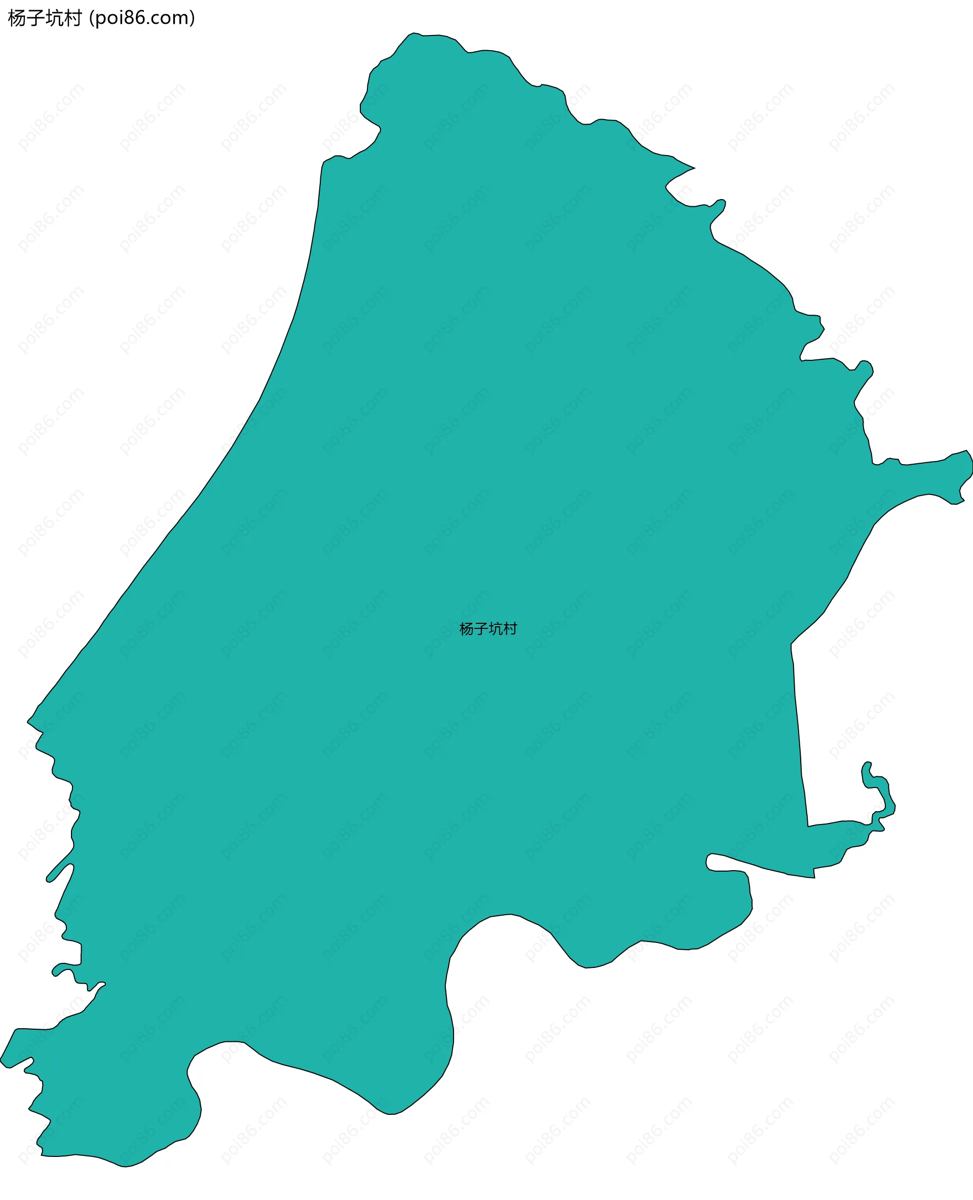 杨子坑村边界地图