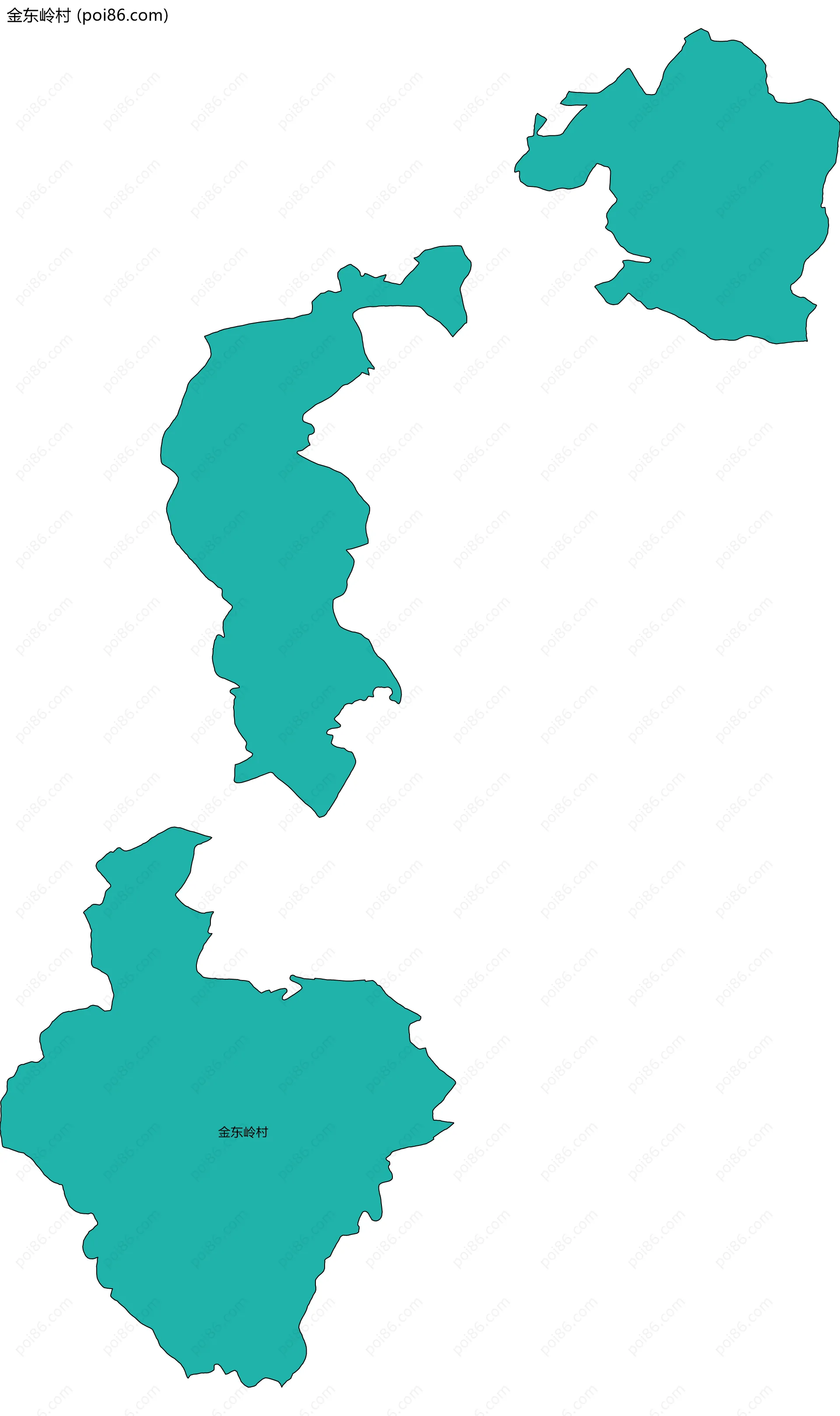 金东岭村边界地图