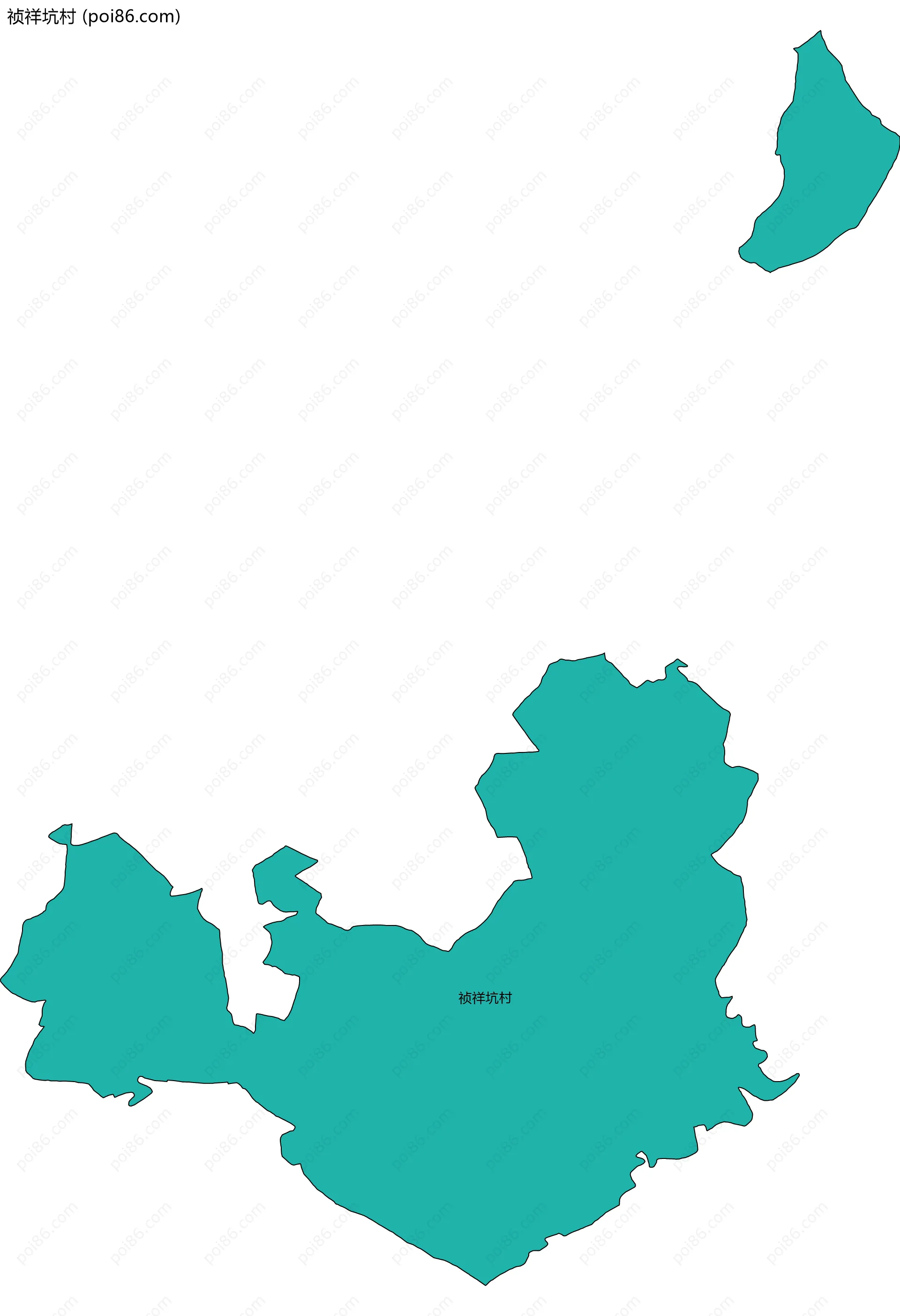 祯祥坑村边界地图