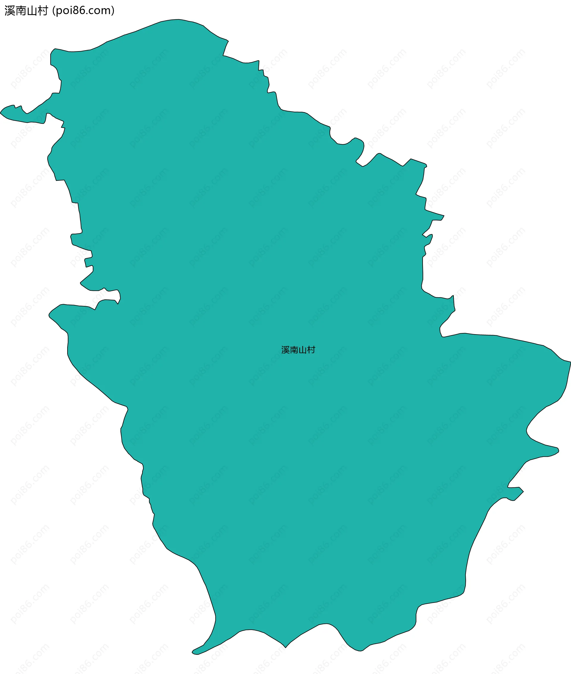 溪南山村边界地图