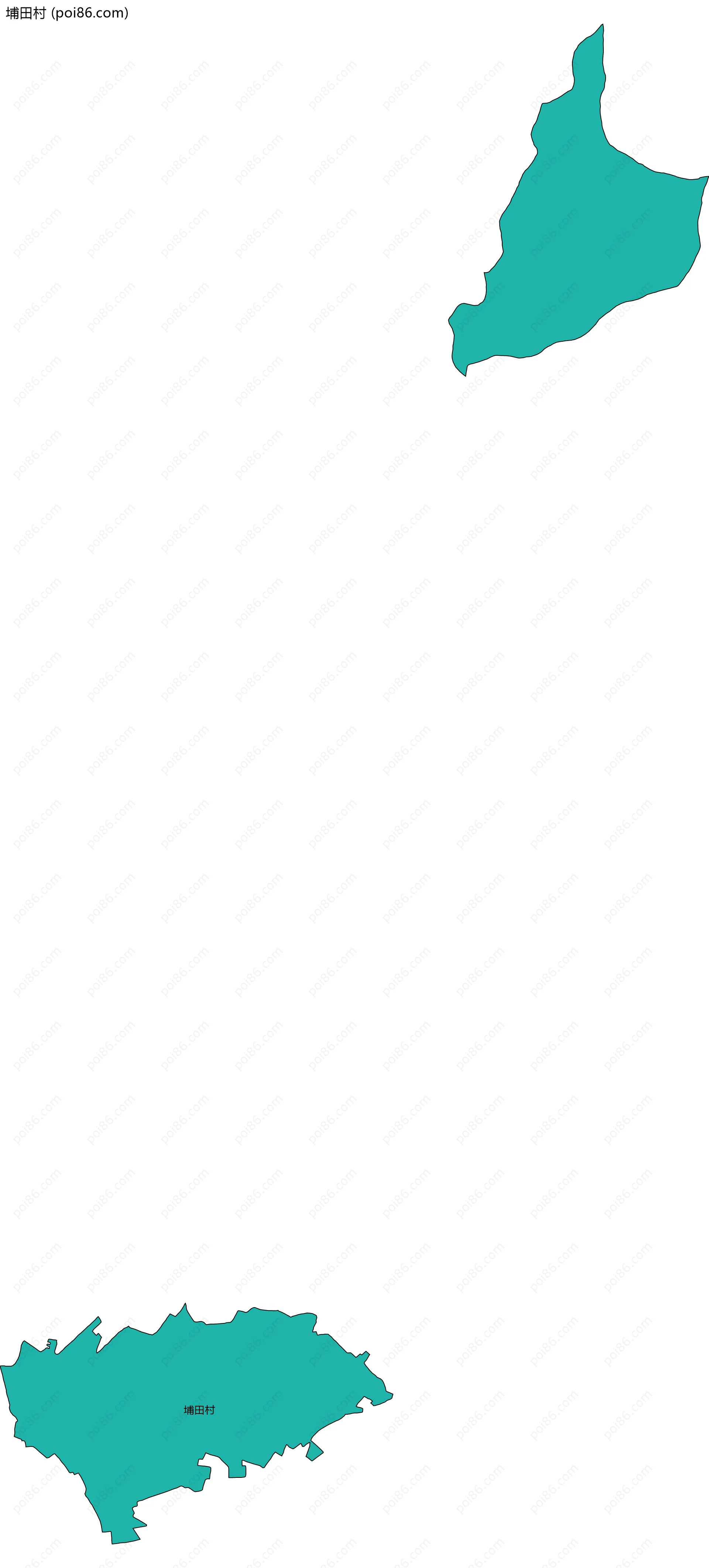 埔田村边界地图