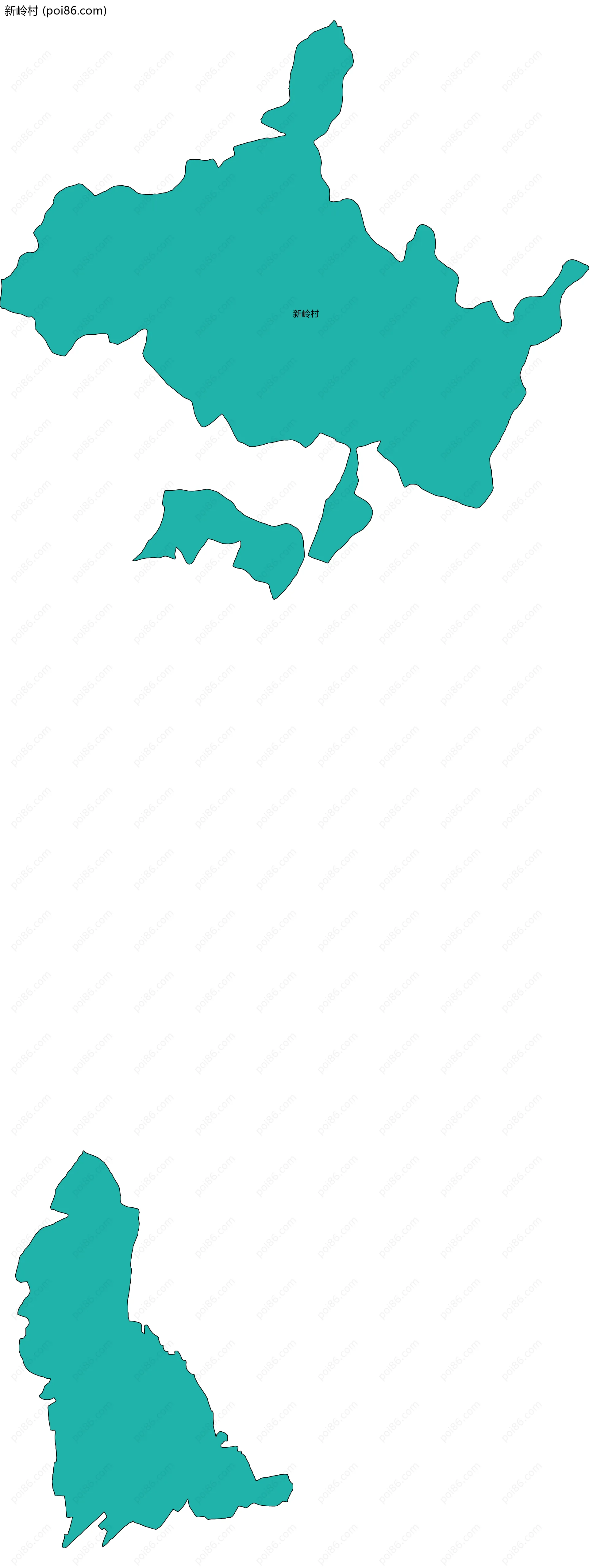 新岭村边界地图