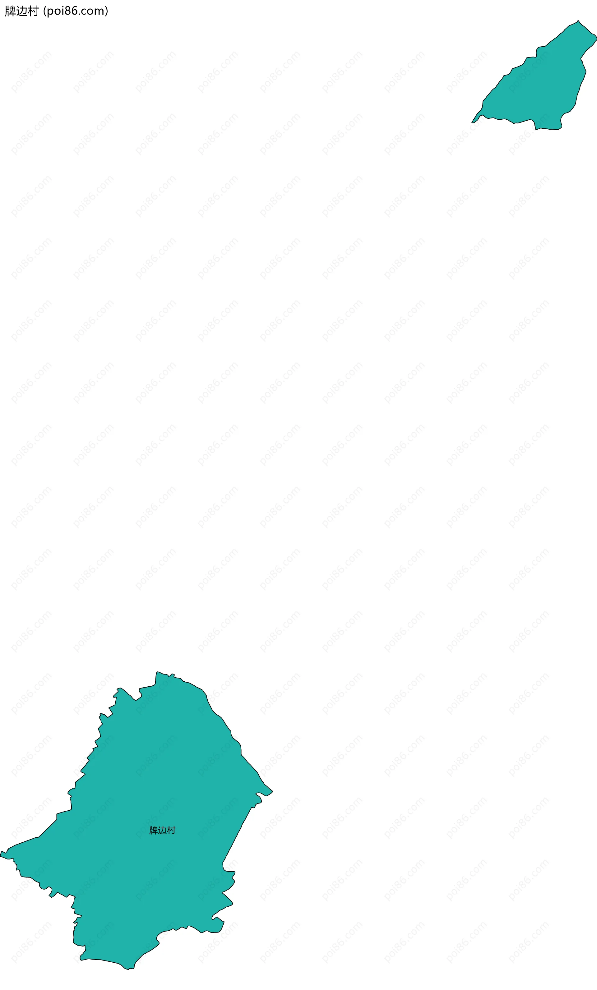 牌边村边界地图