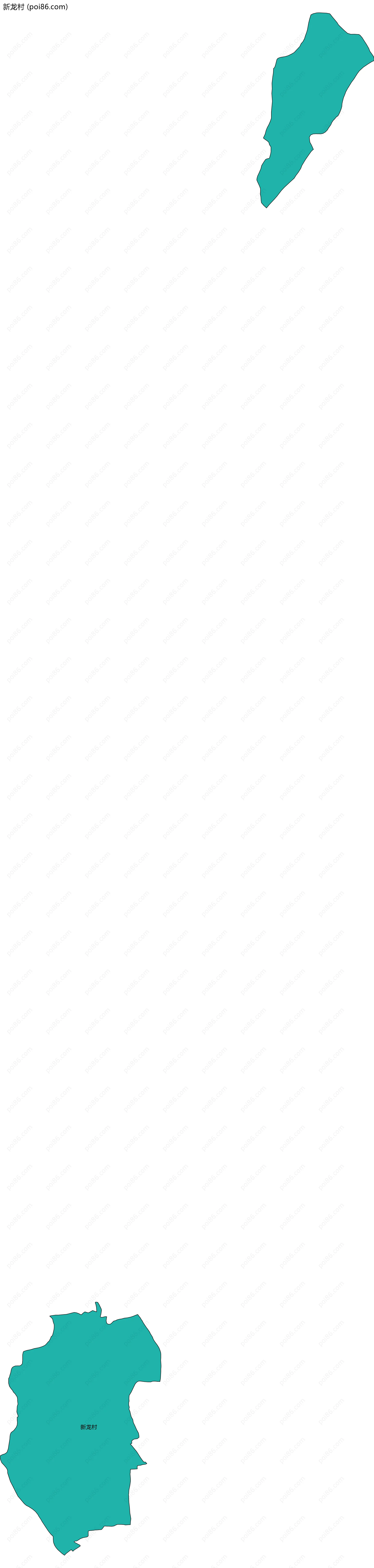 新龙村边界地图