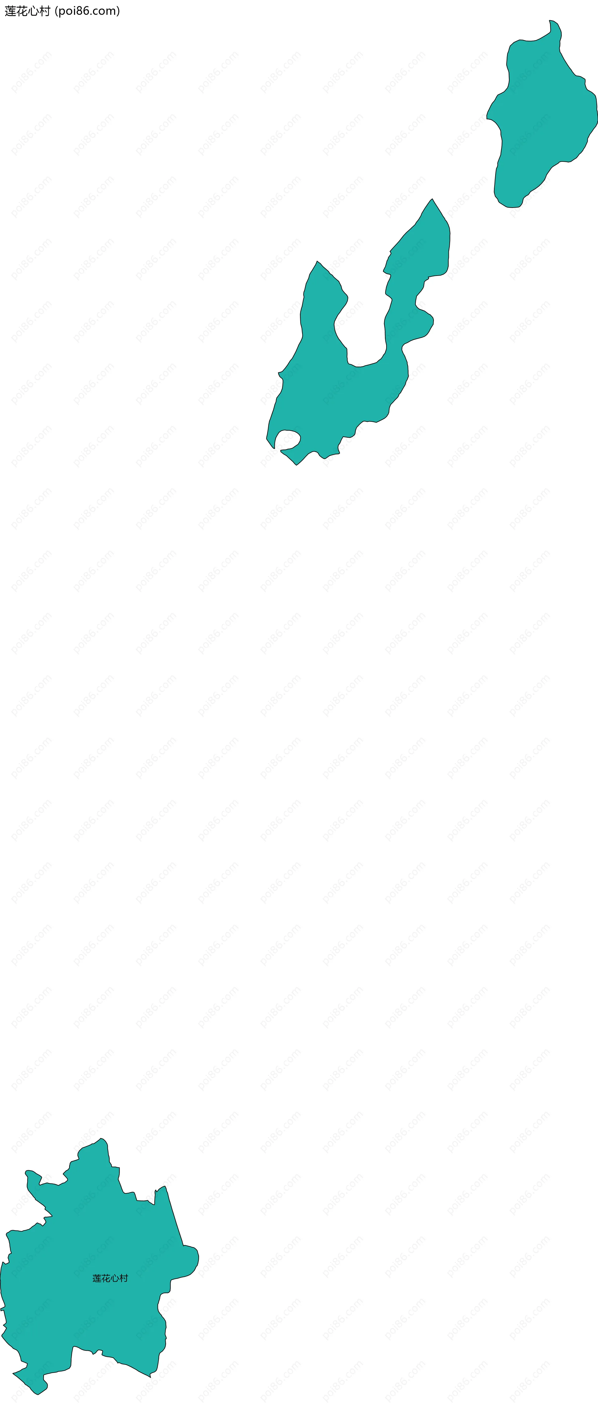 莲花心村边界地图