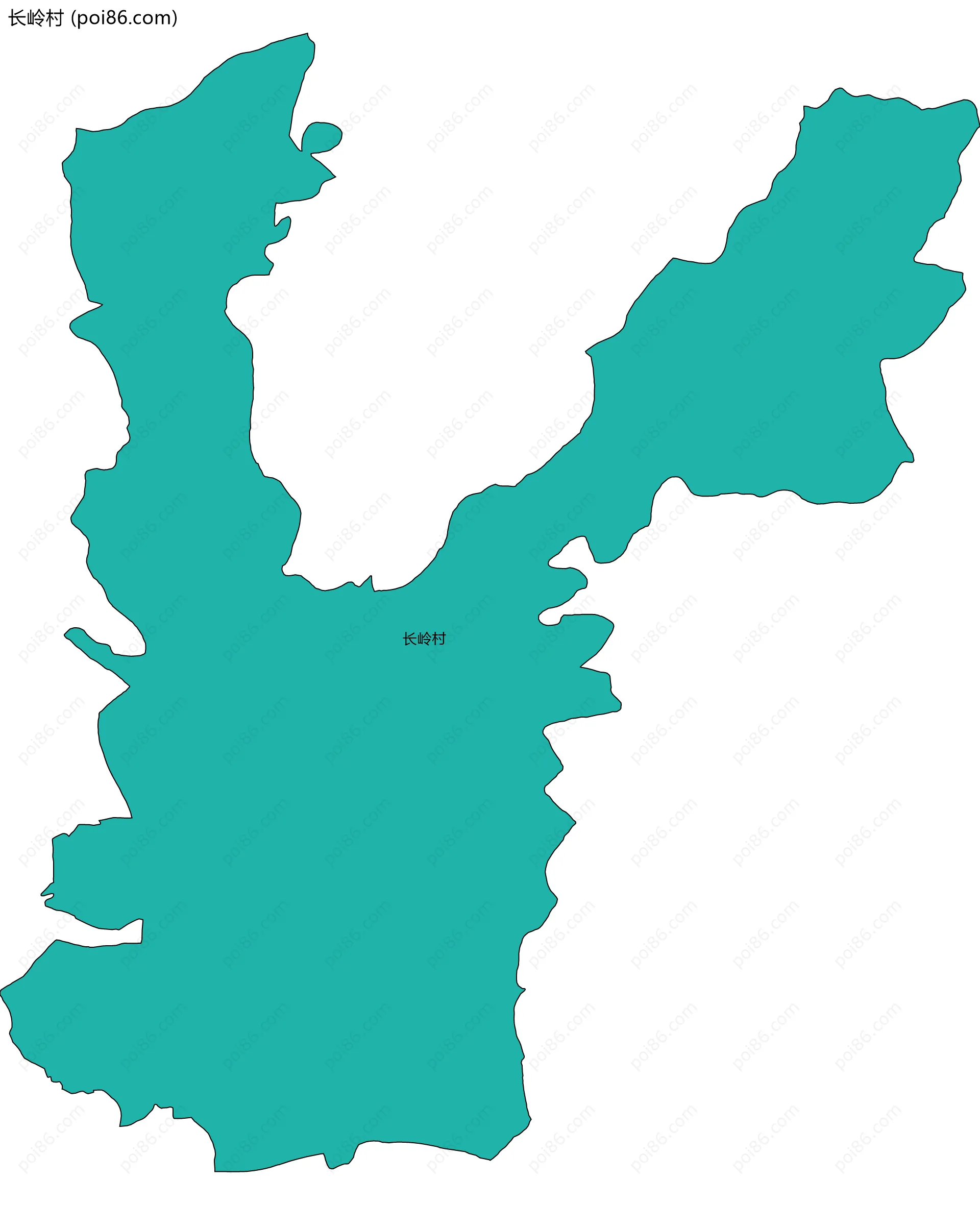 长岭村边界地图