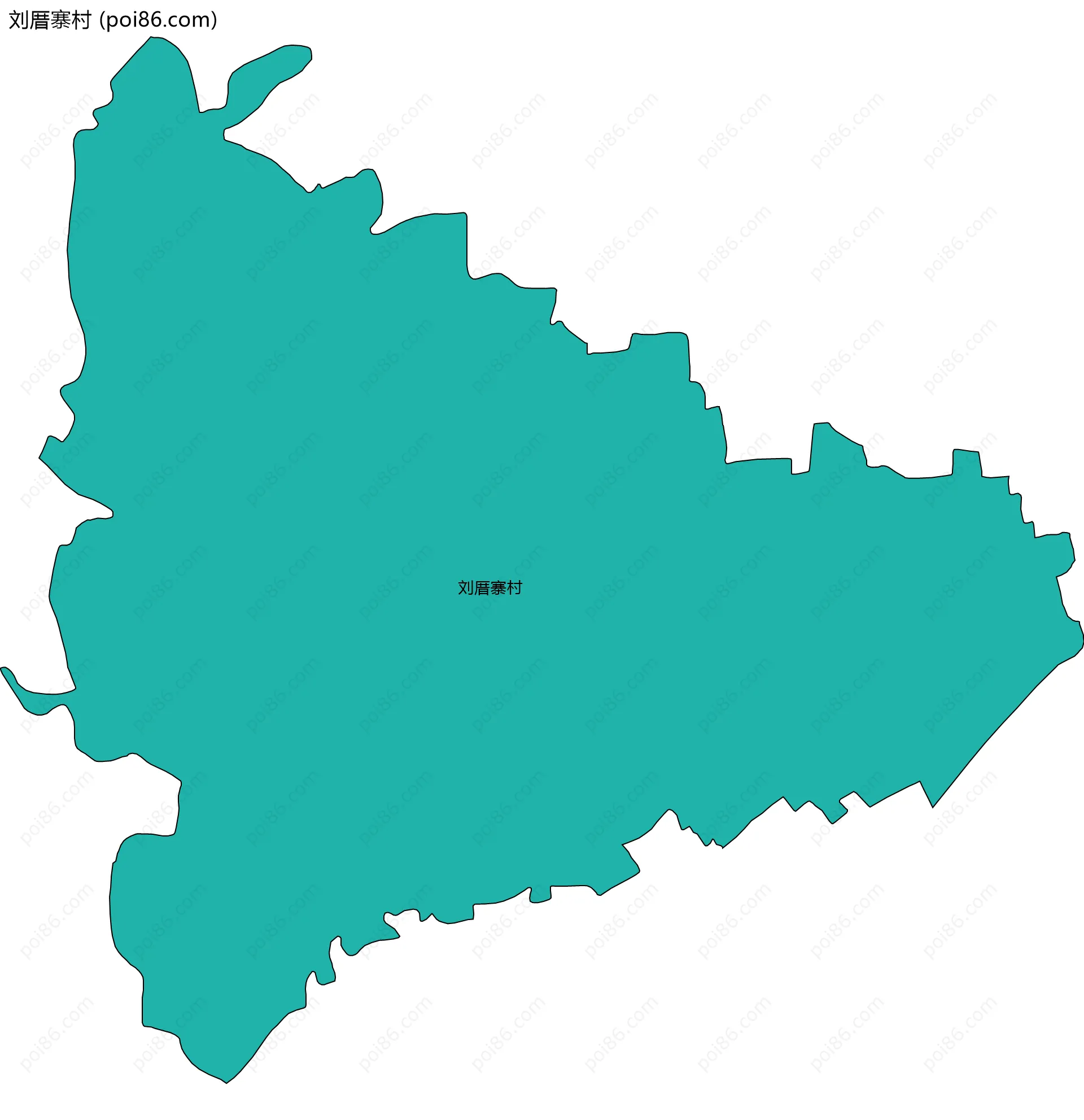 刘厝寨村边界地图