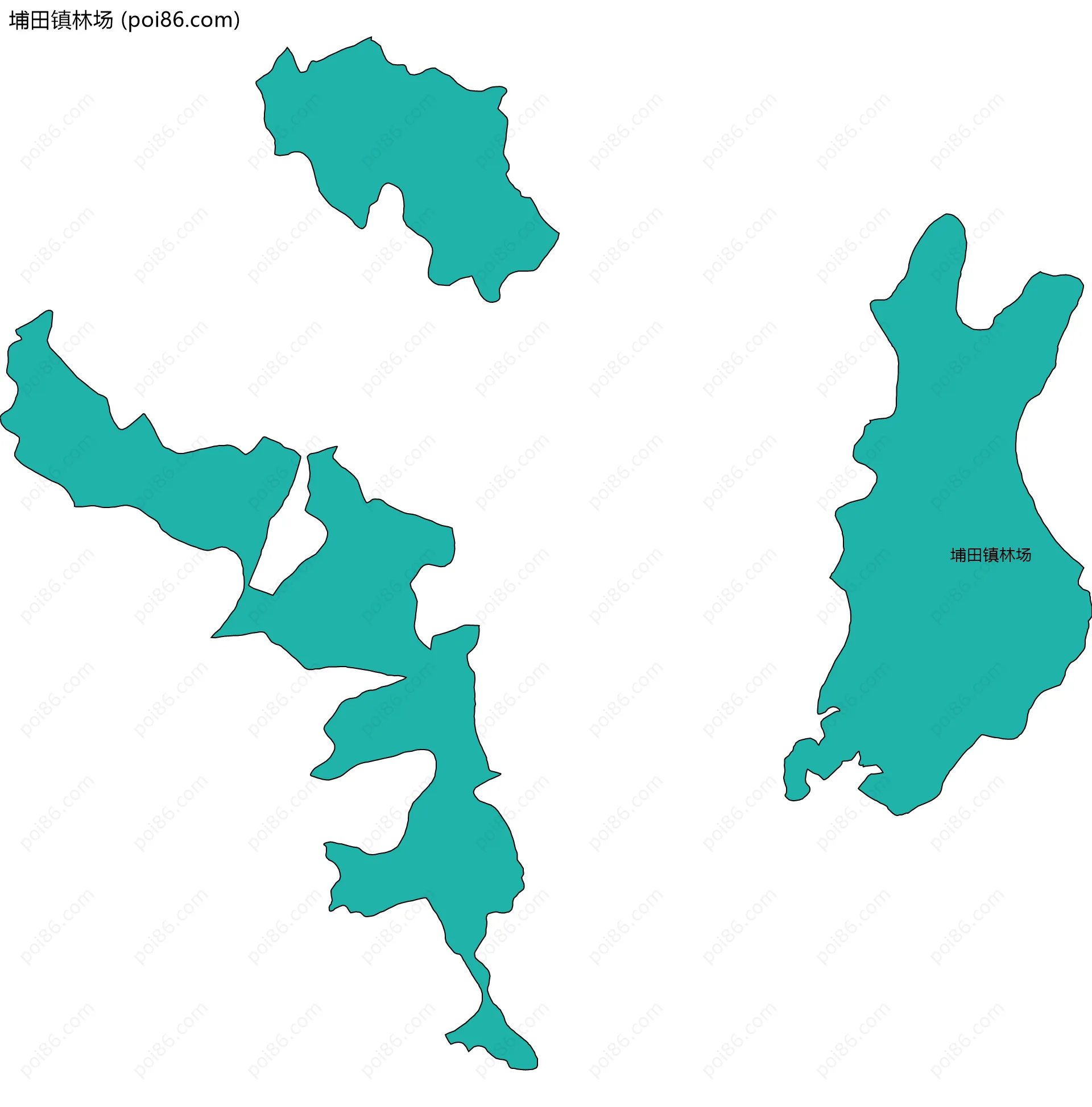 埔田镇林场边界地图