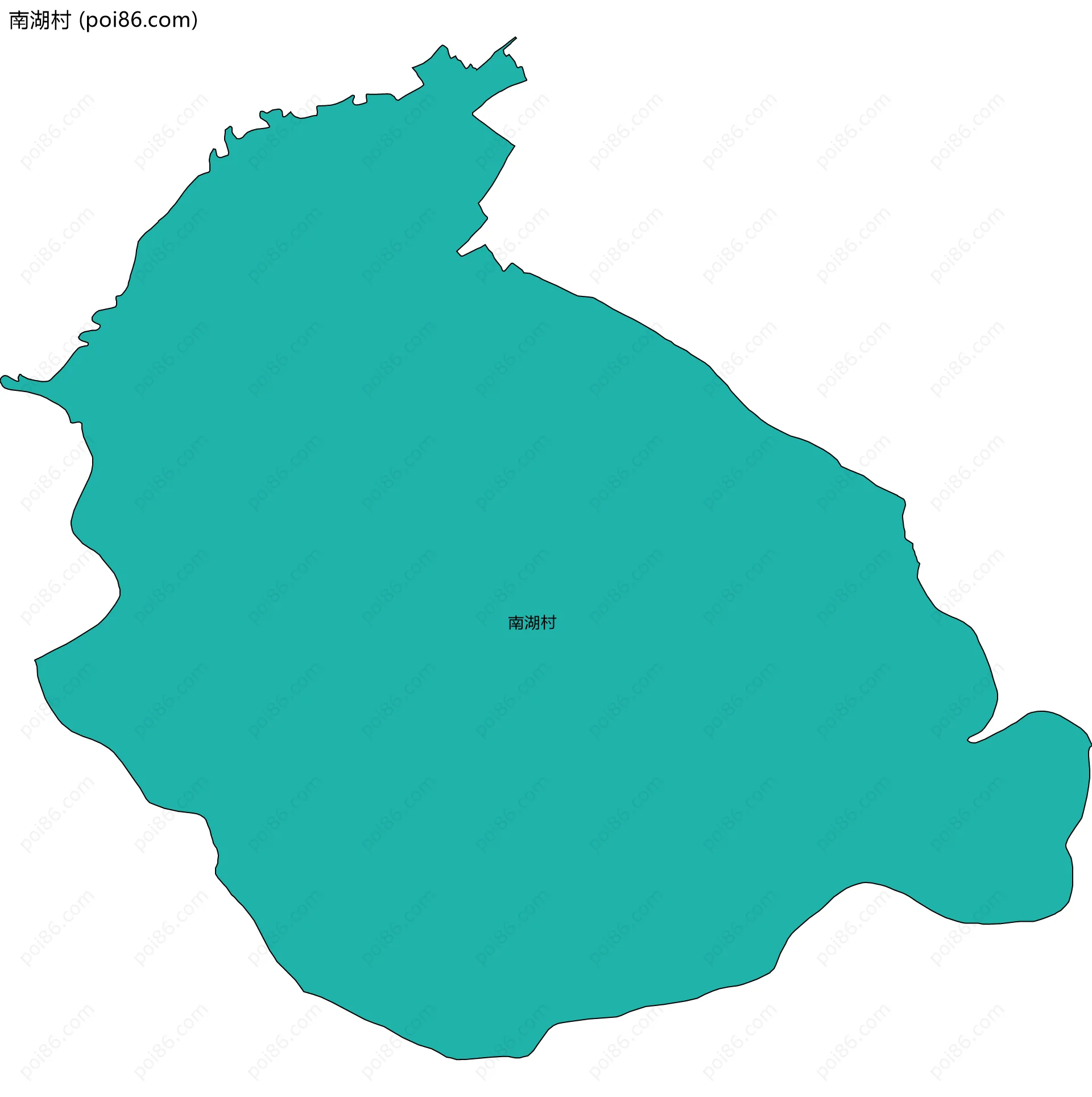 南湖村边界地图