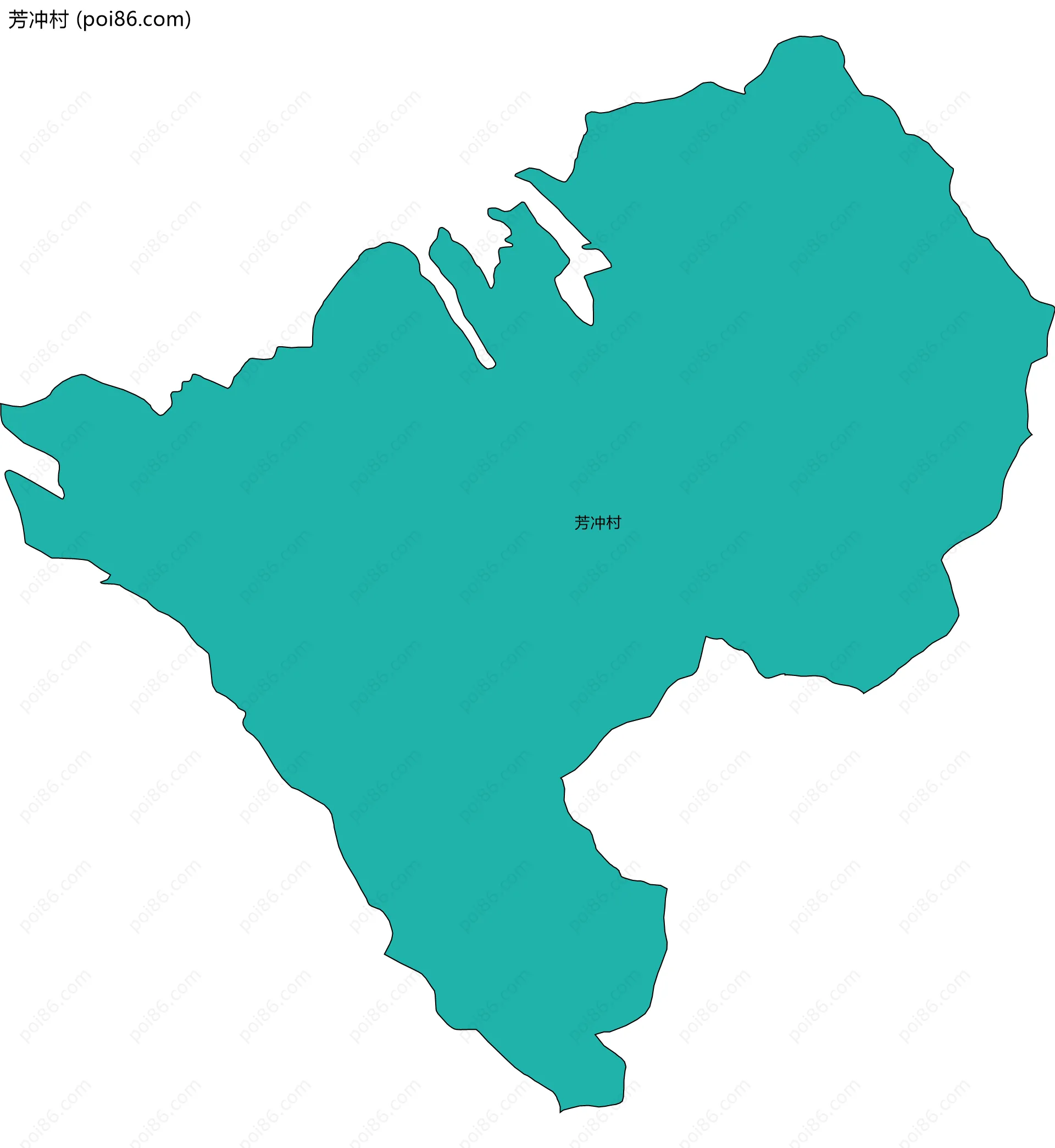 芳冲村边界地图