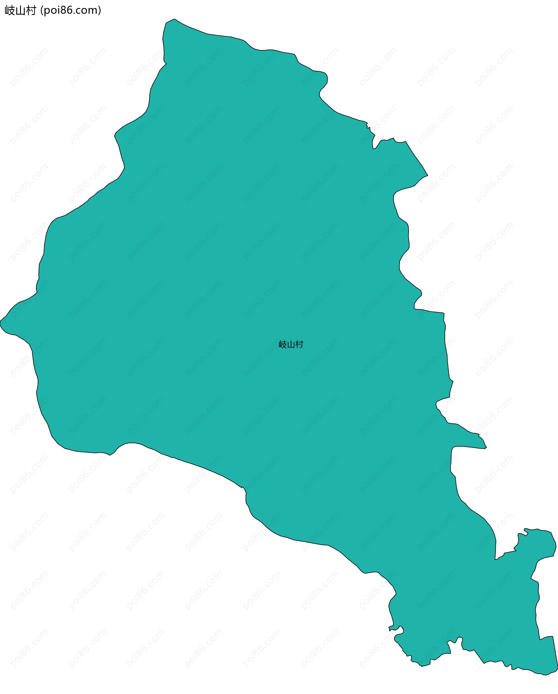 岐山村边界地图