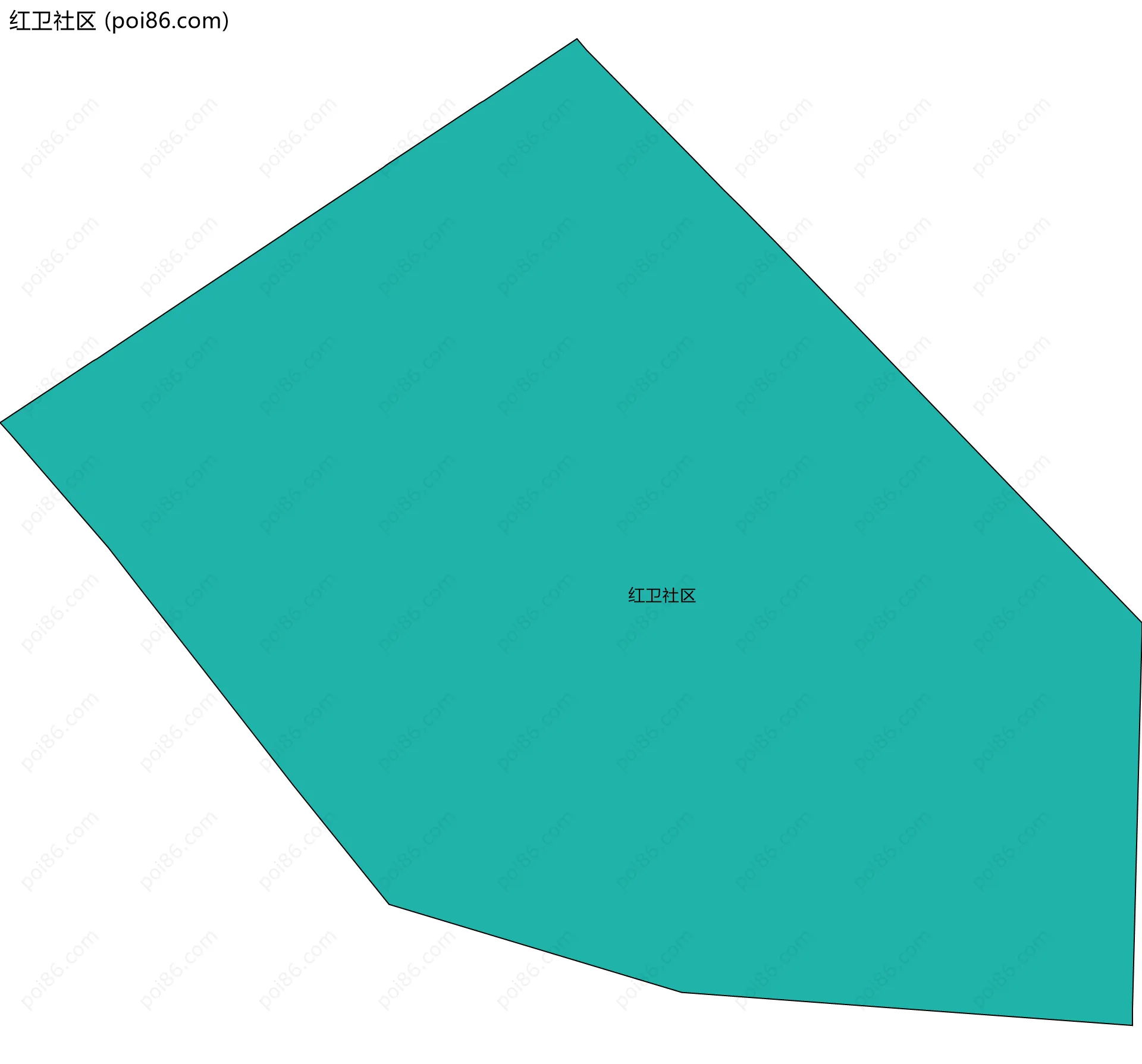 红卫社区边界地图