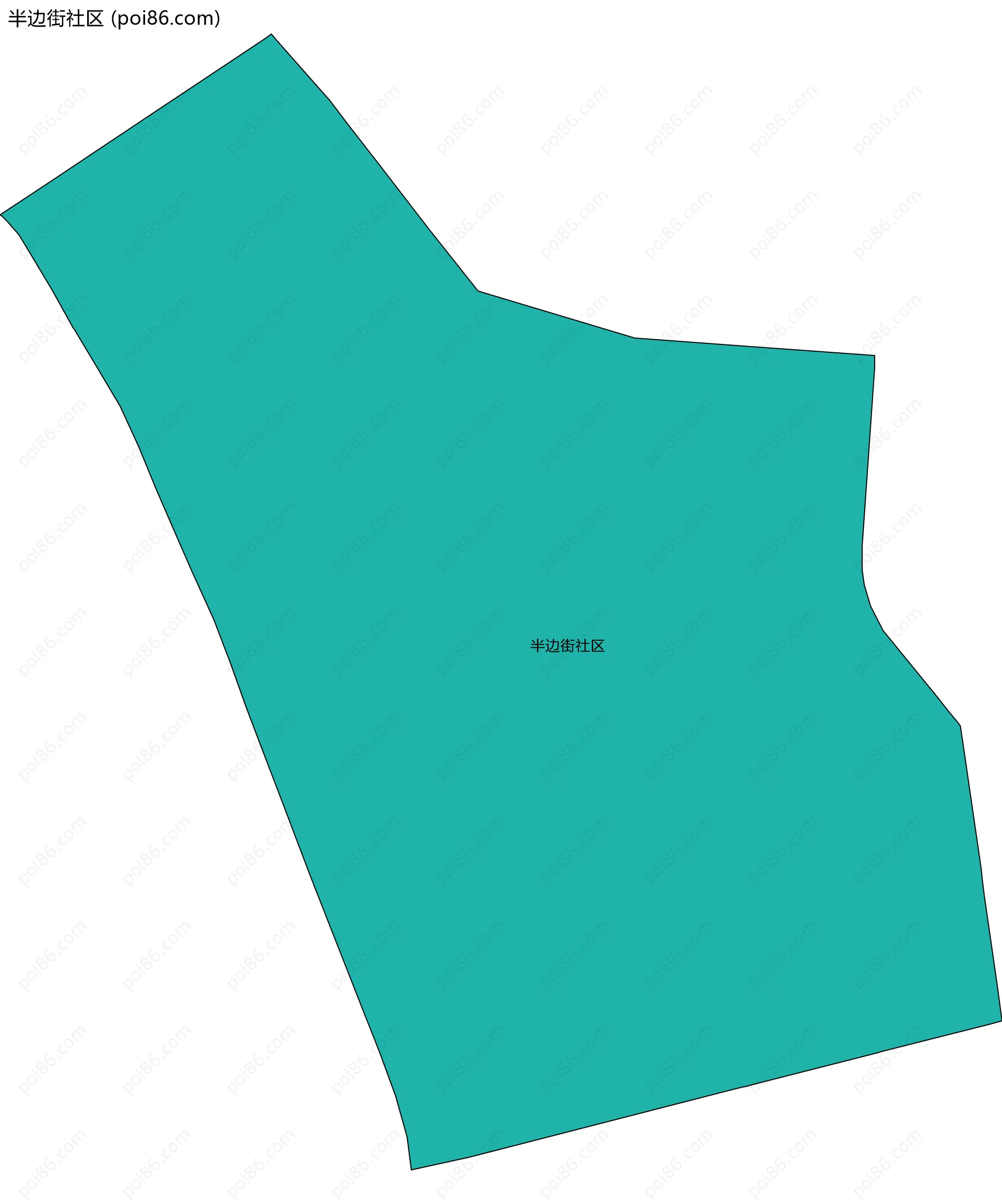 半边街社区边界地图