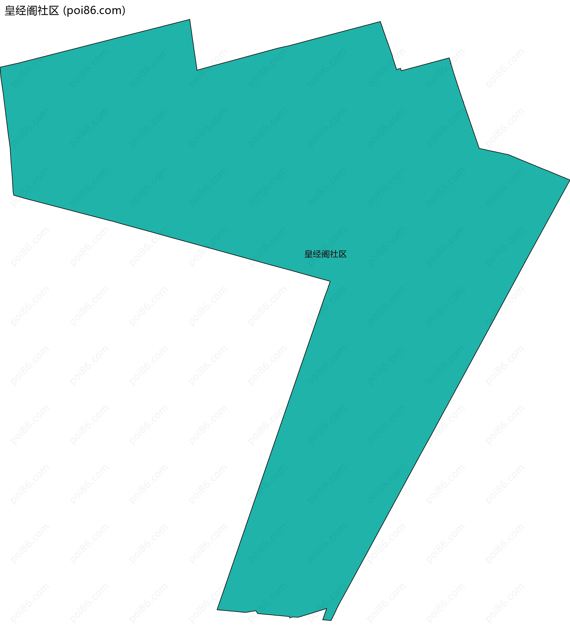 皇经阁社区边界地图