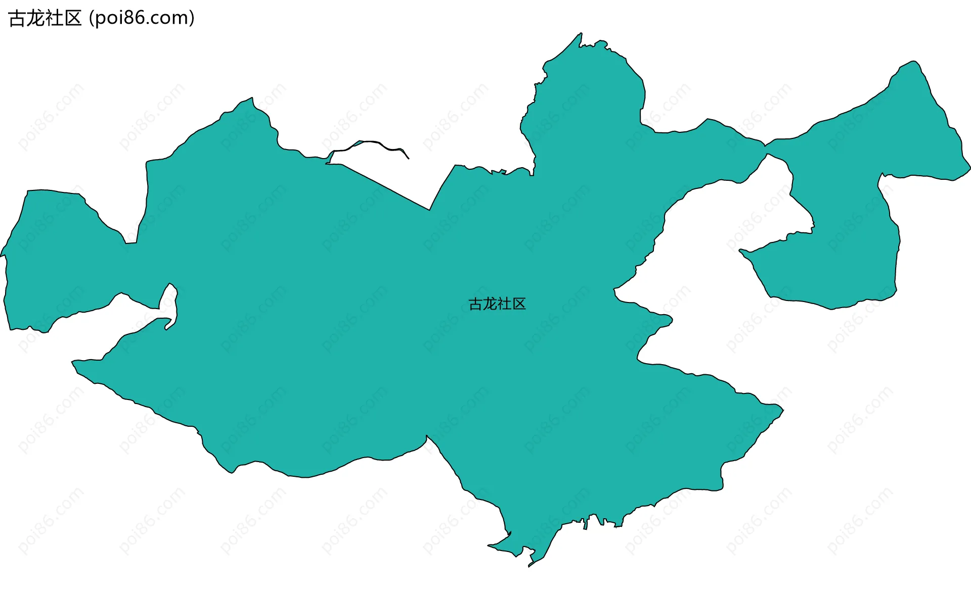 古龙社区边界地图
