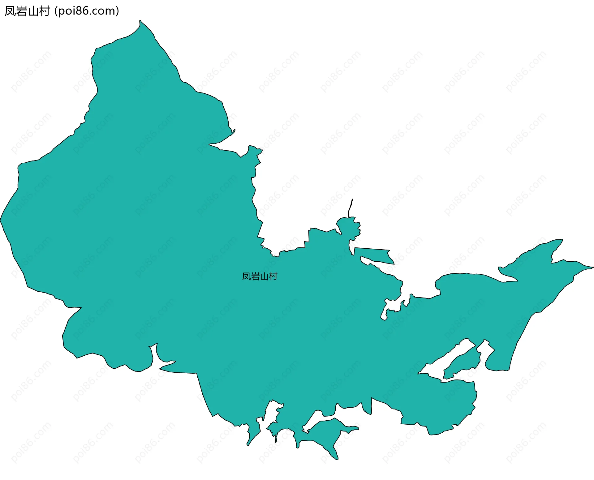 凤岩山村边界地图