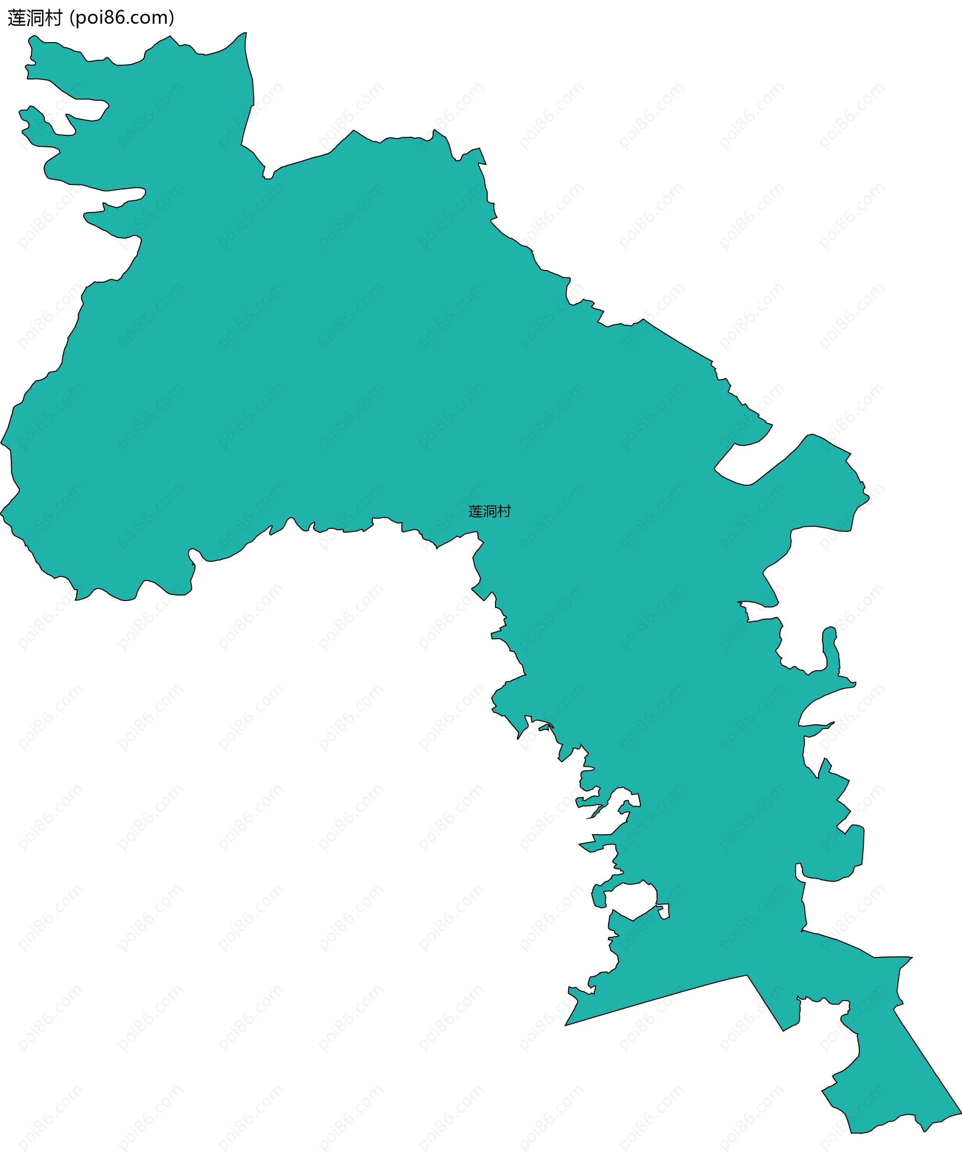 莲洞村边界地图