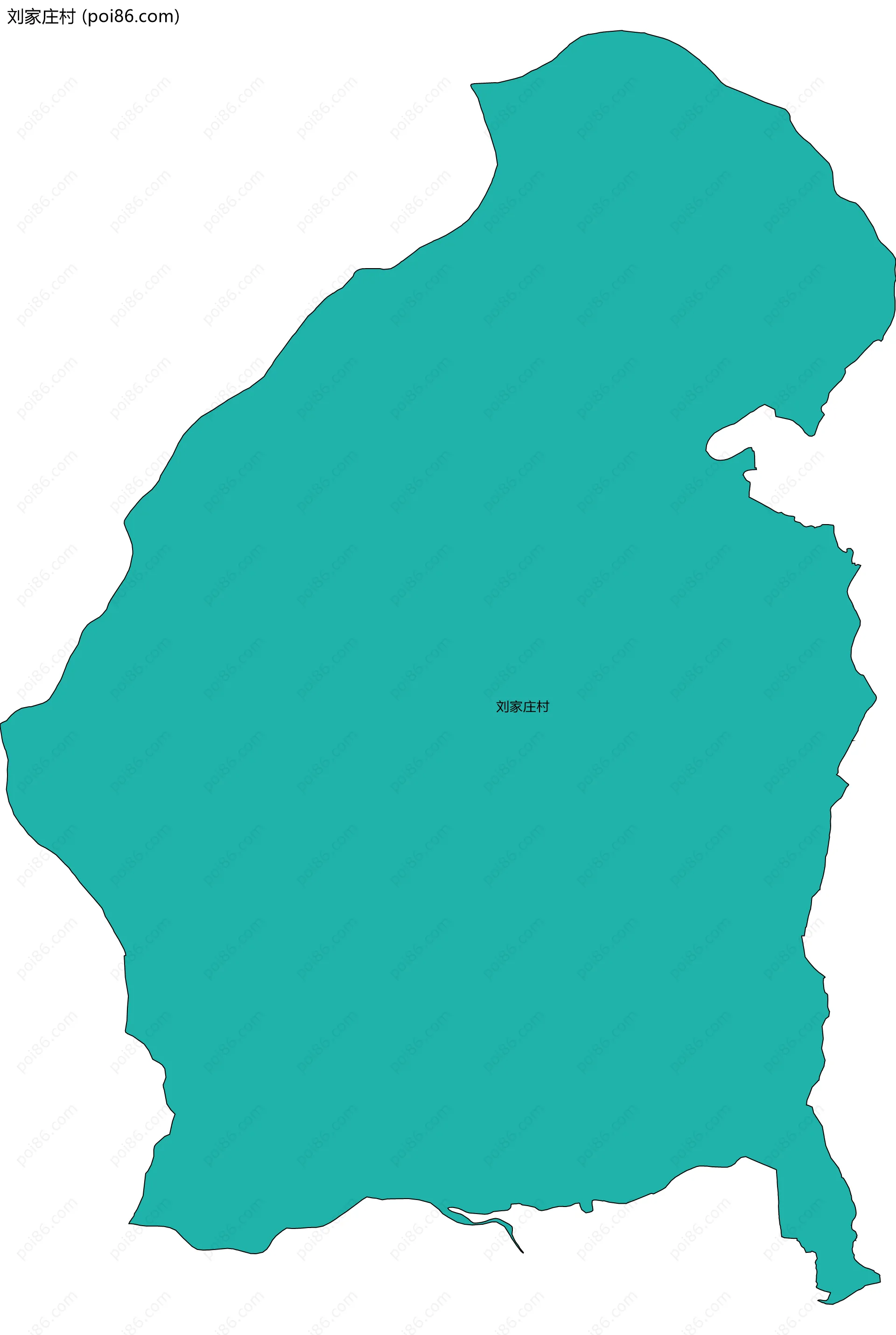 刘家庄村边界地图