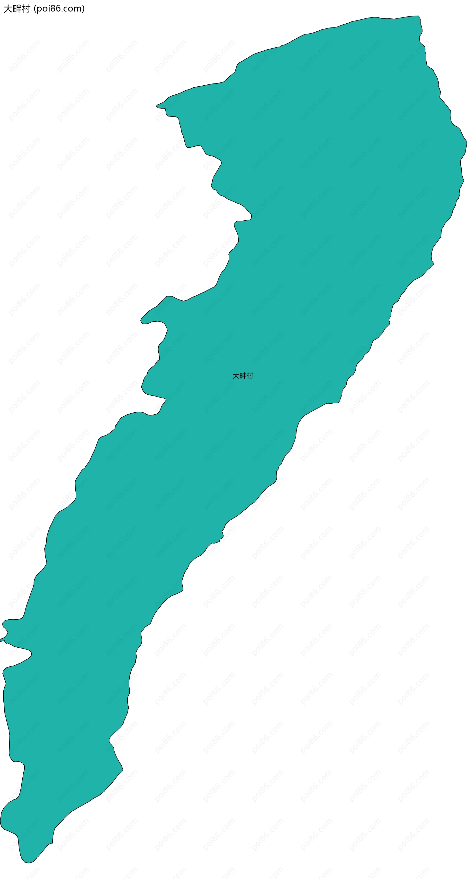 大畔村边界地图