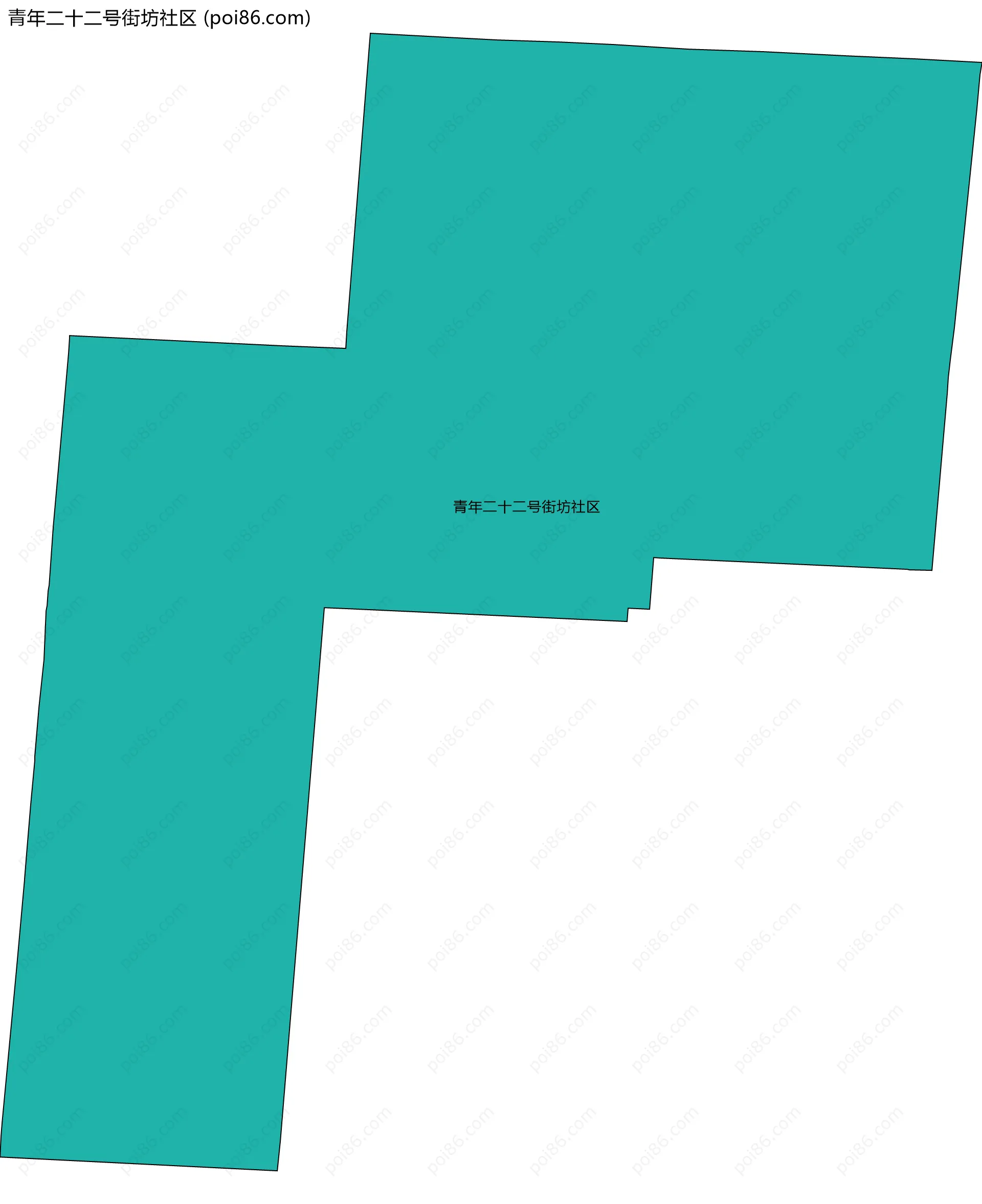 青年二十二号街坊社区边界地图