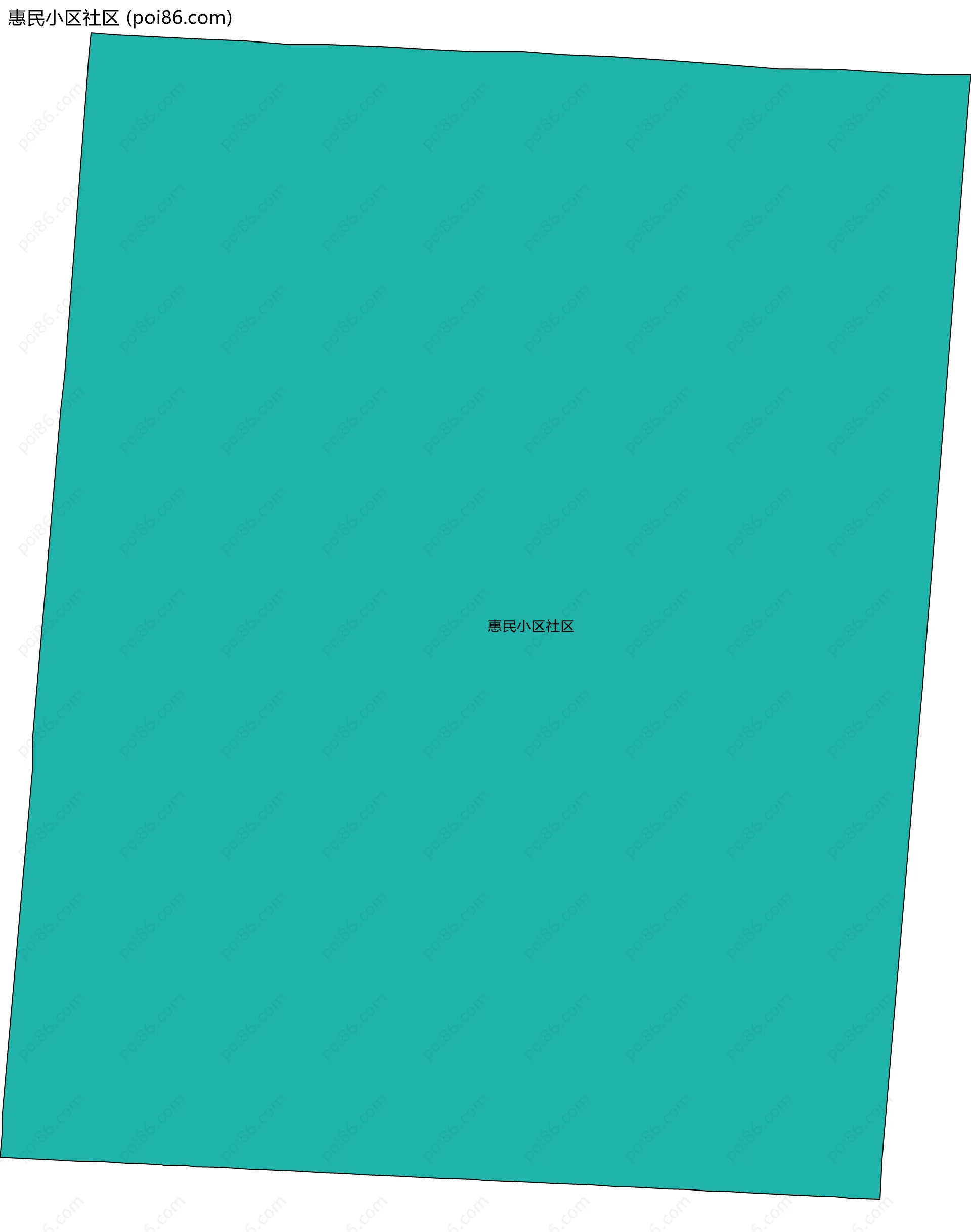 惠民小区社区边界地图