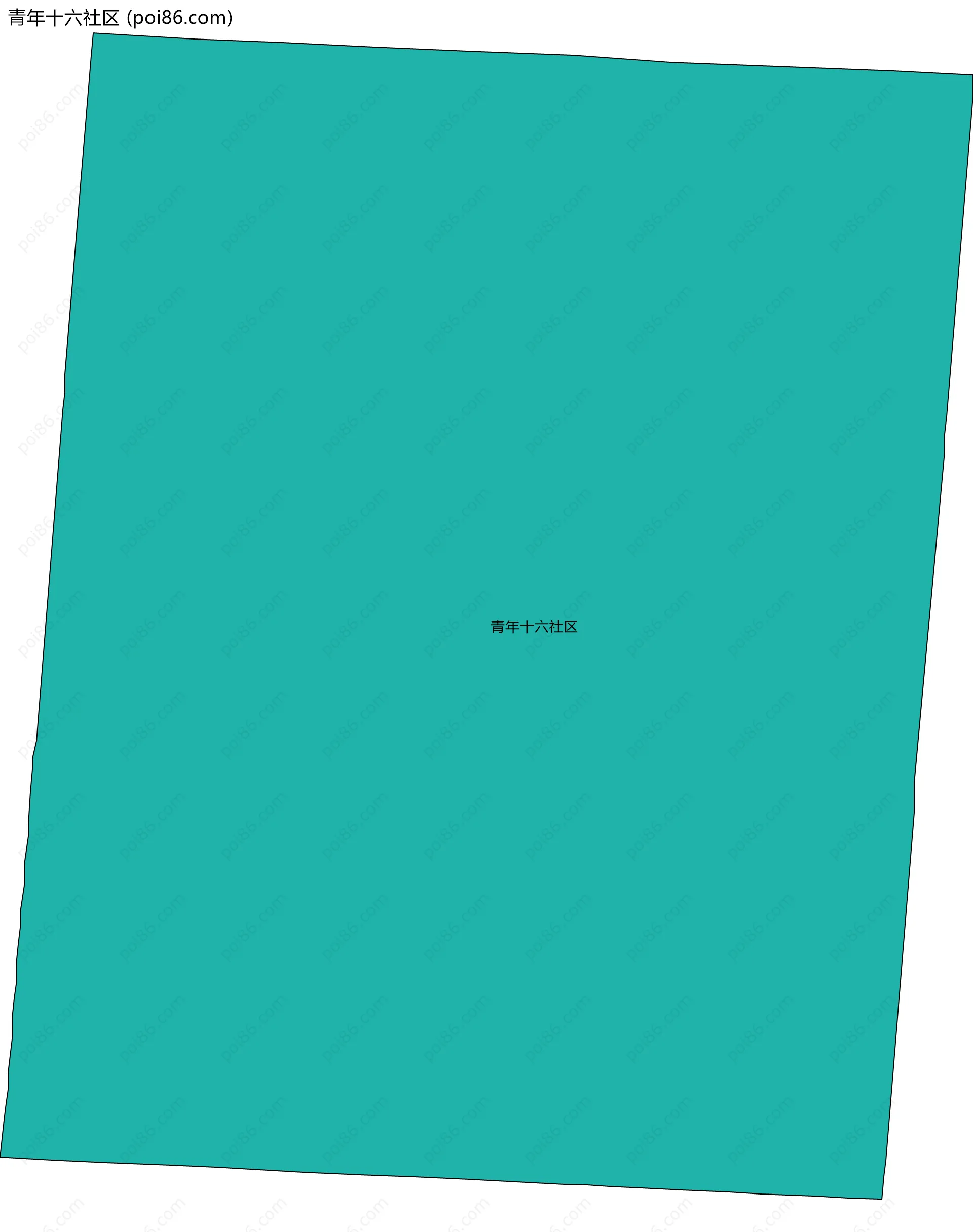 青年十六社区边界地图