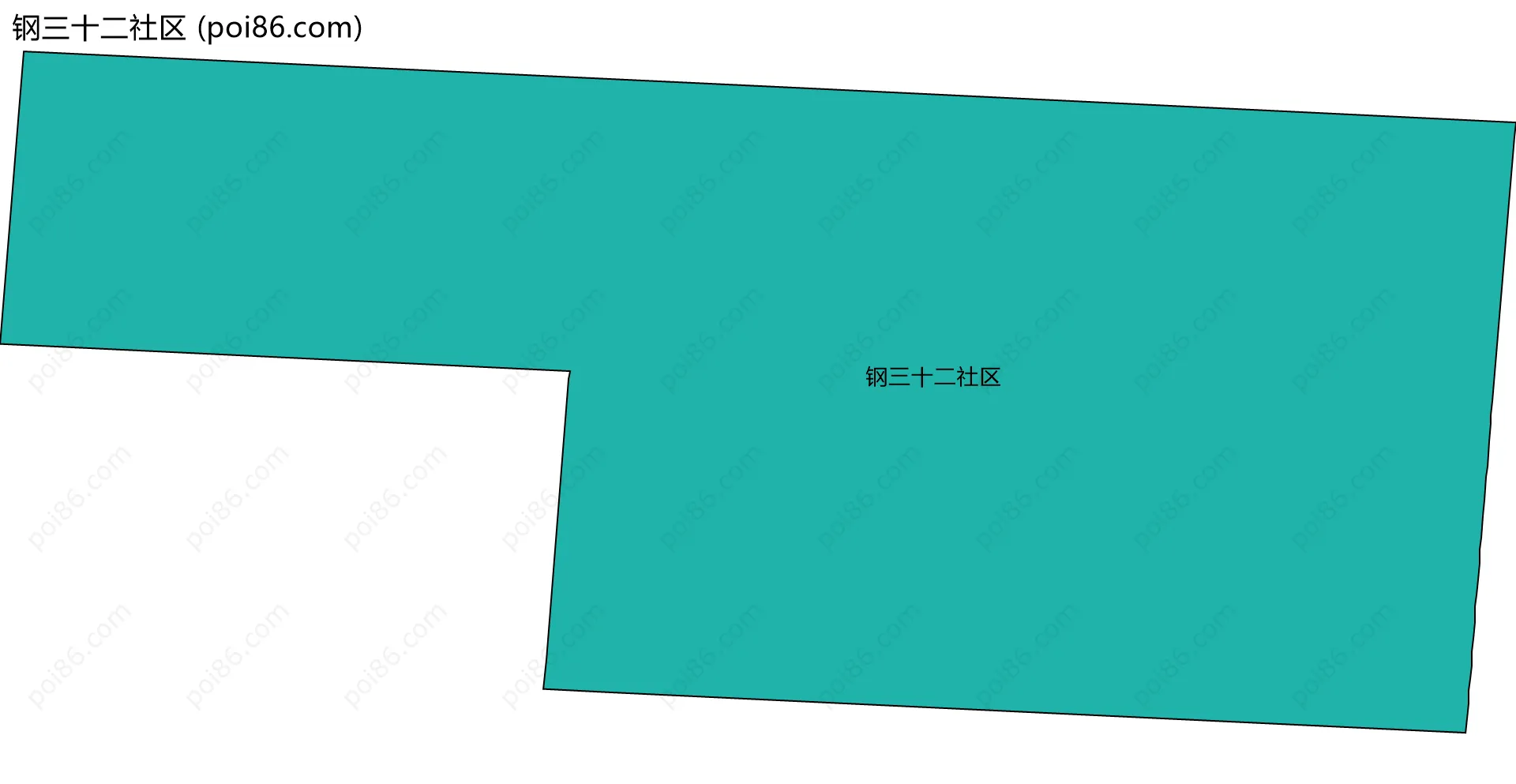 钢三十二社区边界地图