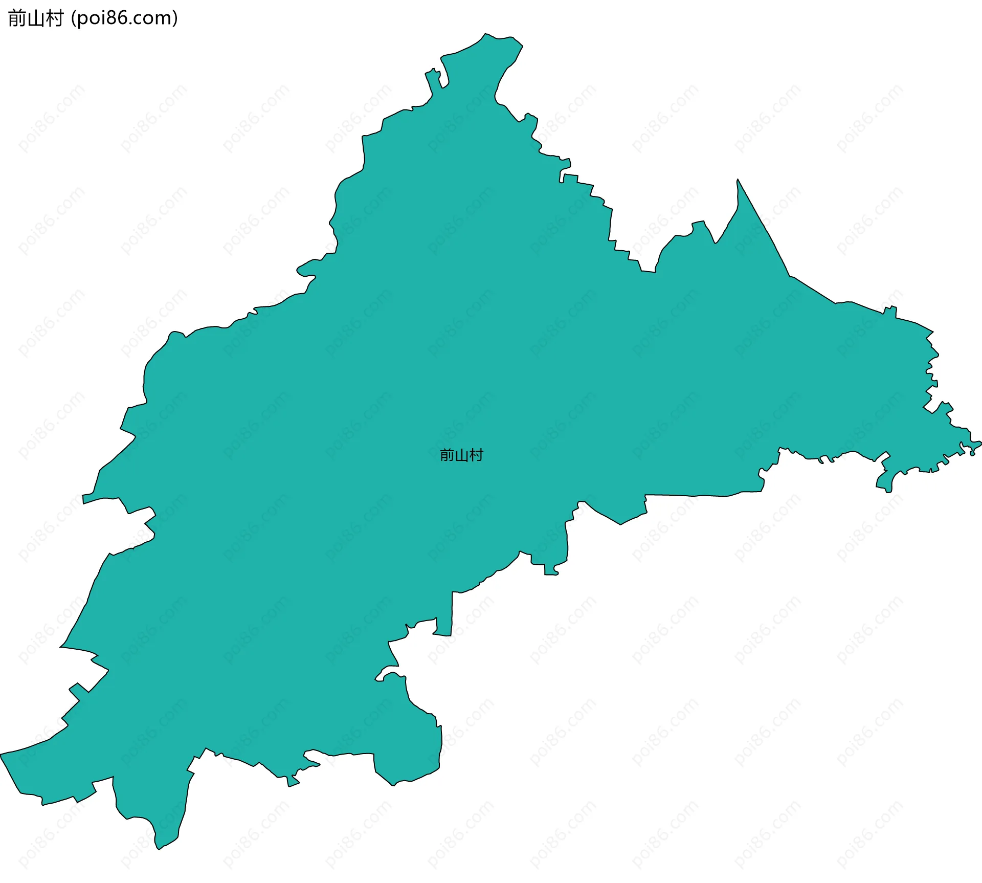 前山村边界地图