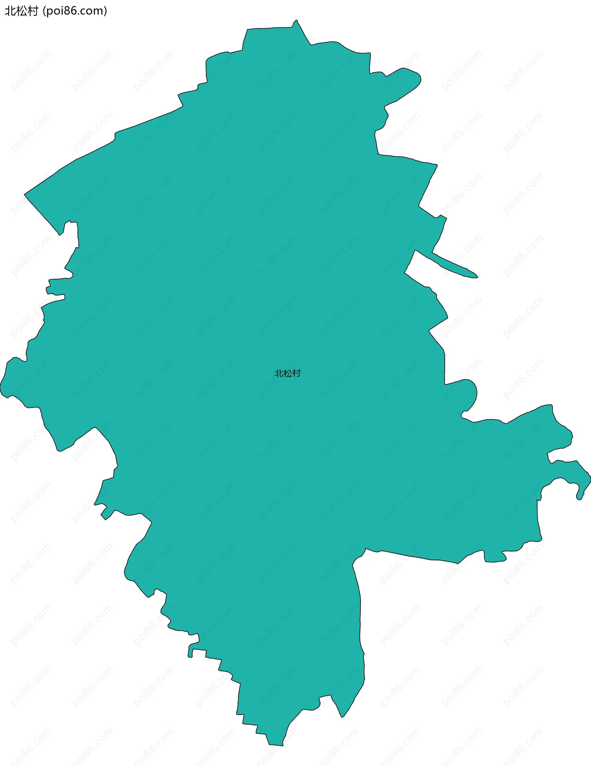 北松村边界地图