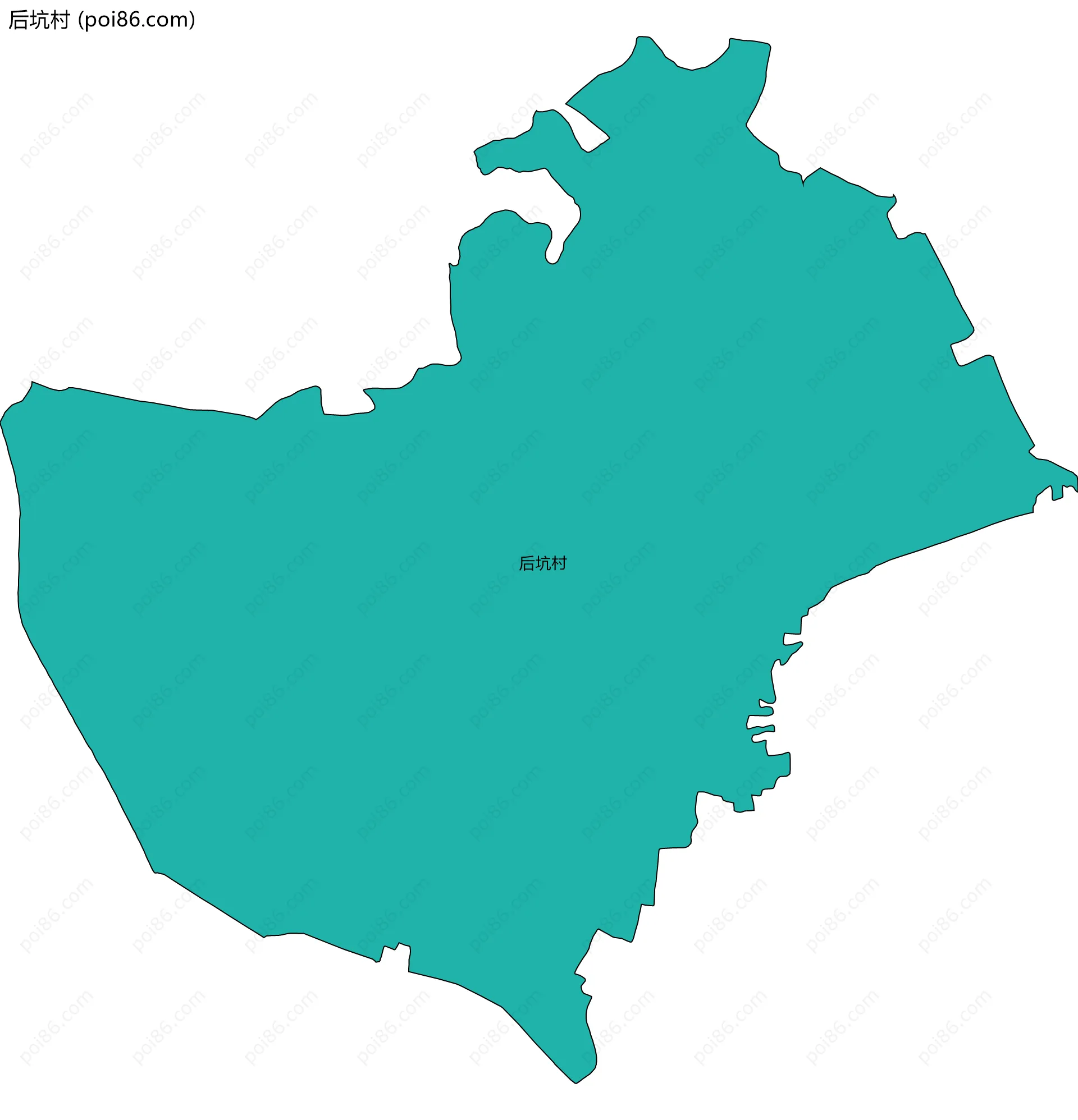 后坑村边界地图