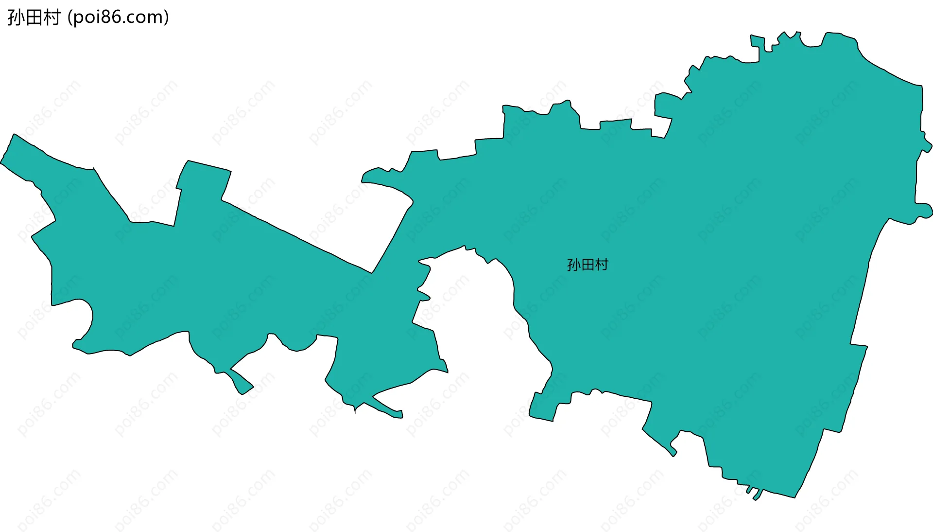 孙田村边界地图