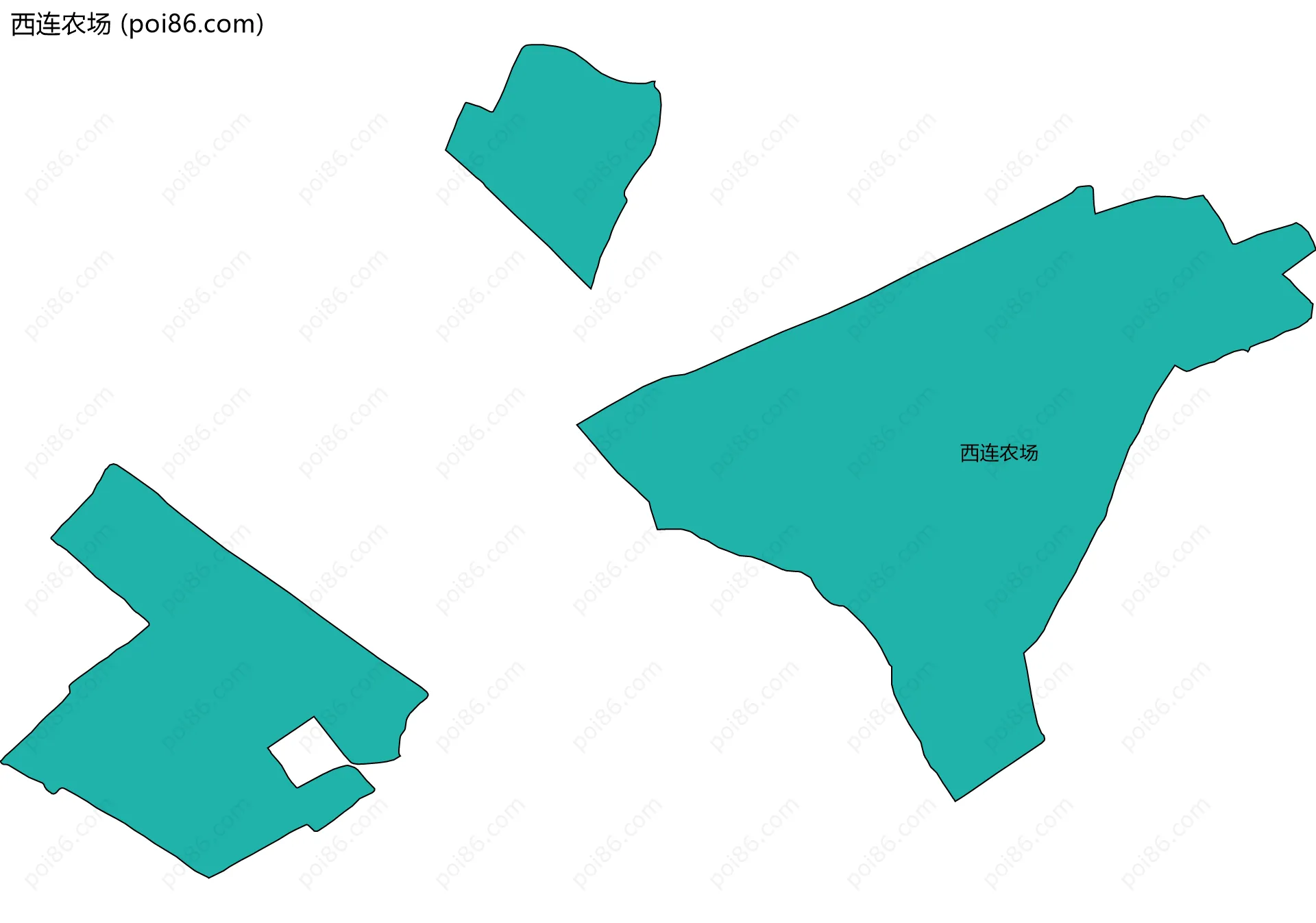 西连农场边界地图