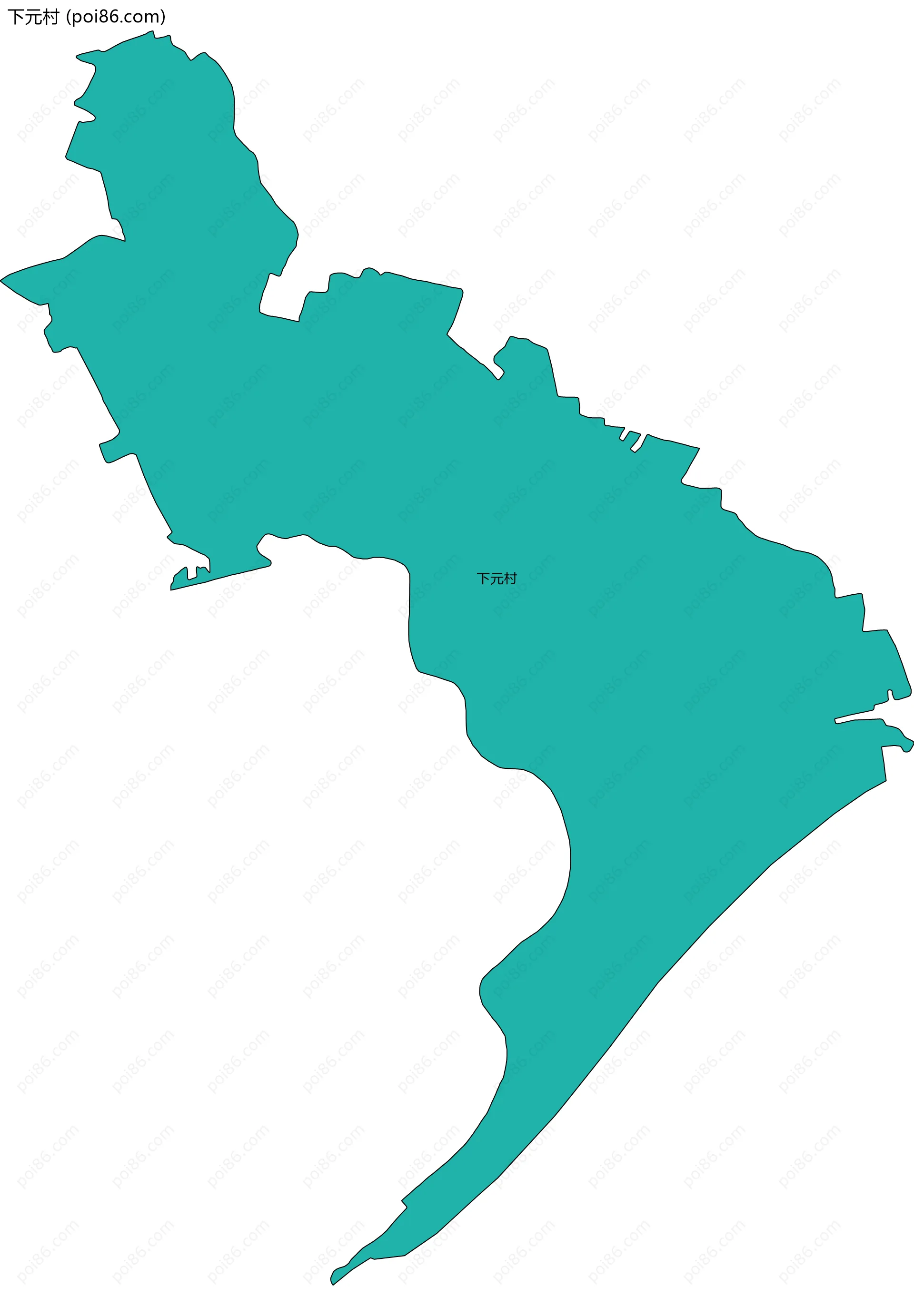 下元村边界地图