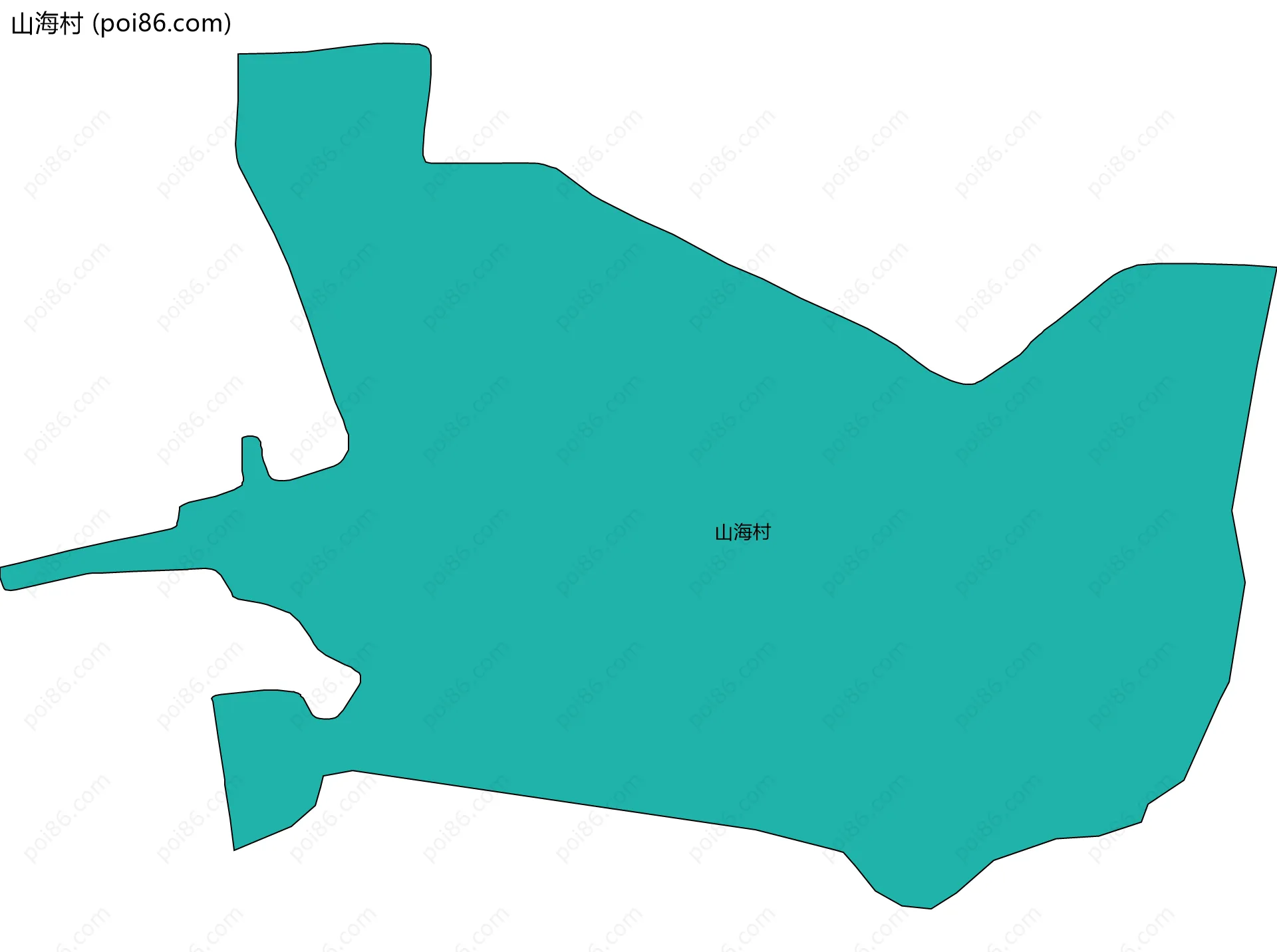 山海村边界地图