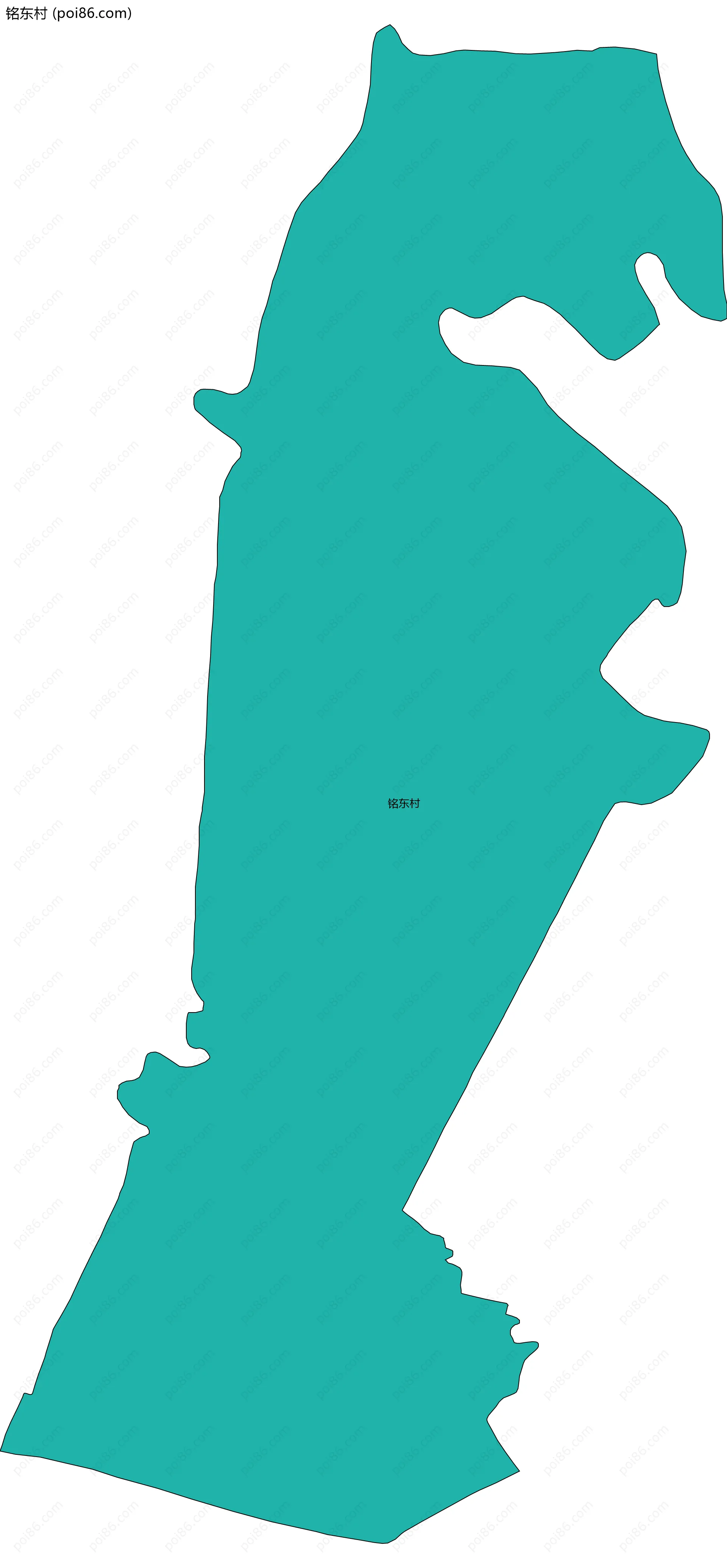 铭东村边界地图