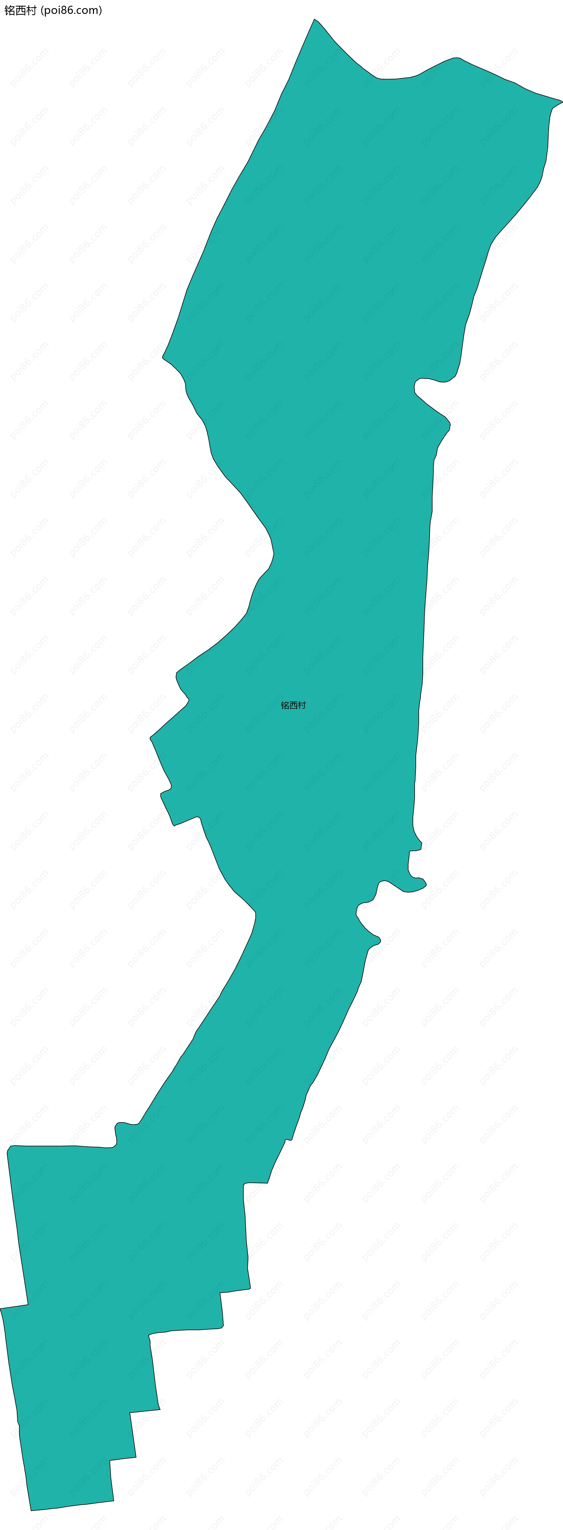 铭西村边界地图