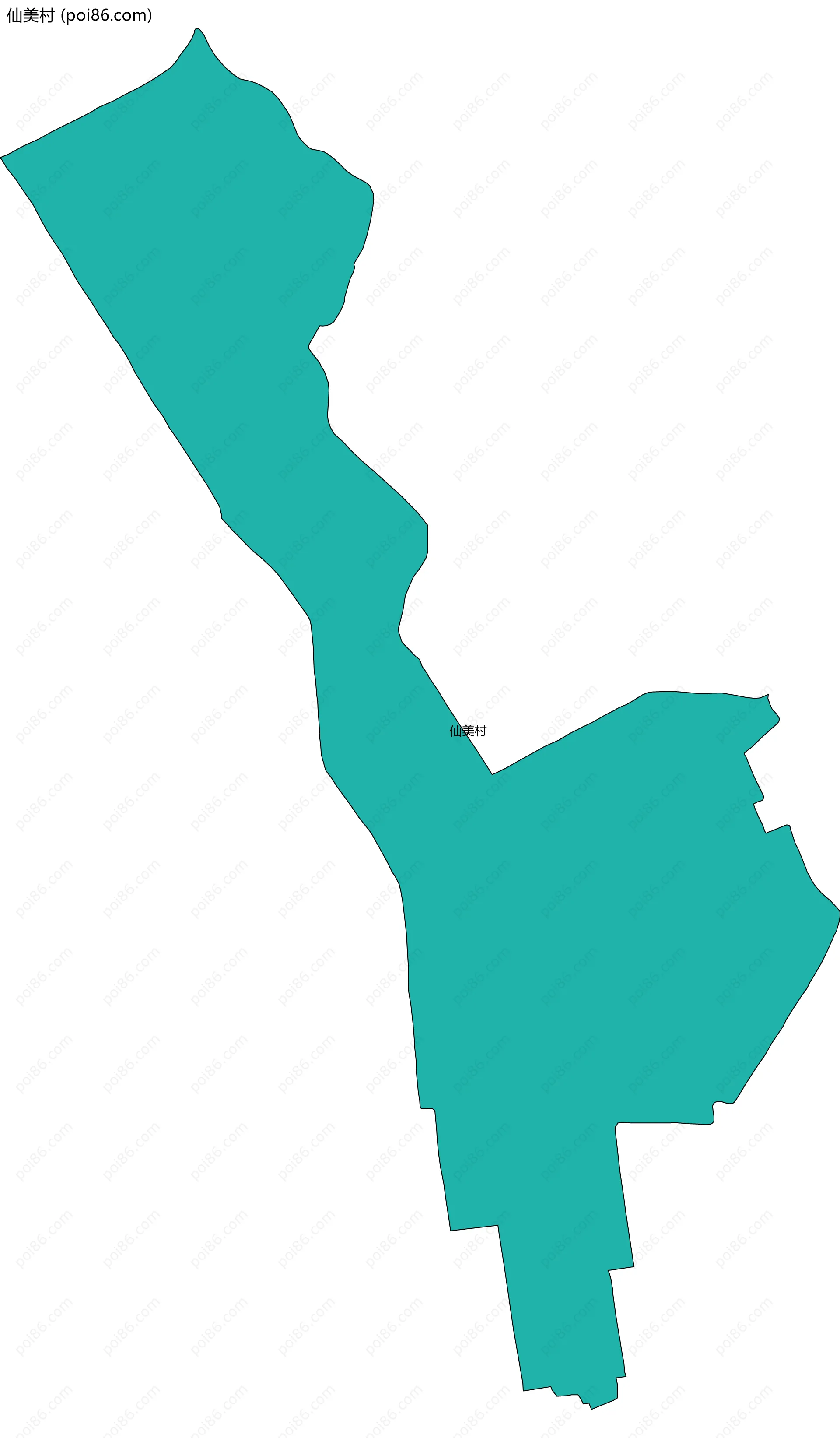 仙美村边界地图