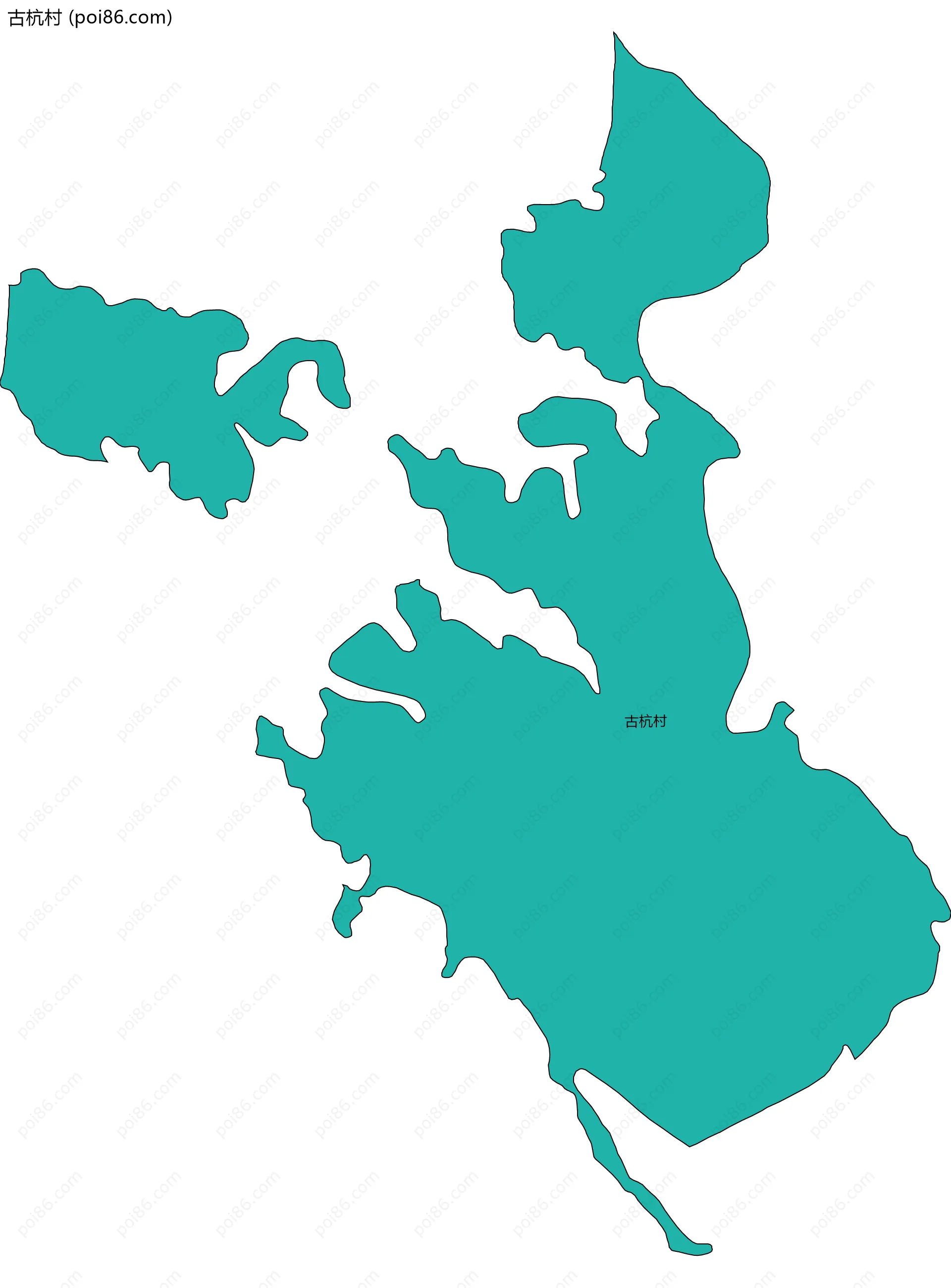 古杭村边界地图