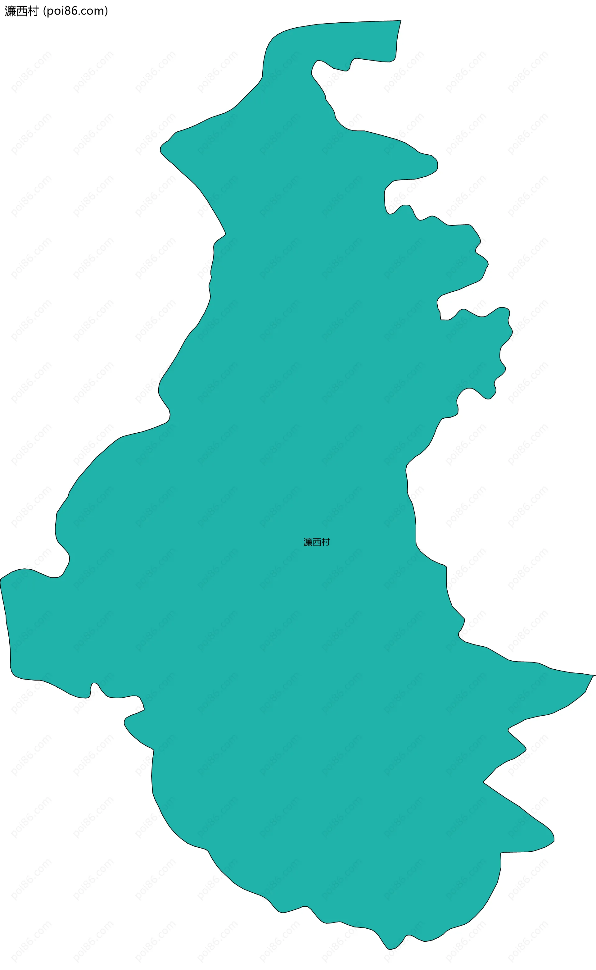 濂西村边界地图