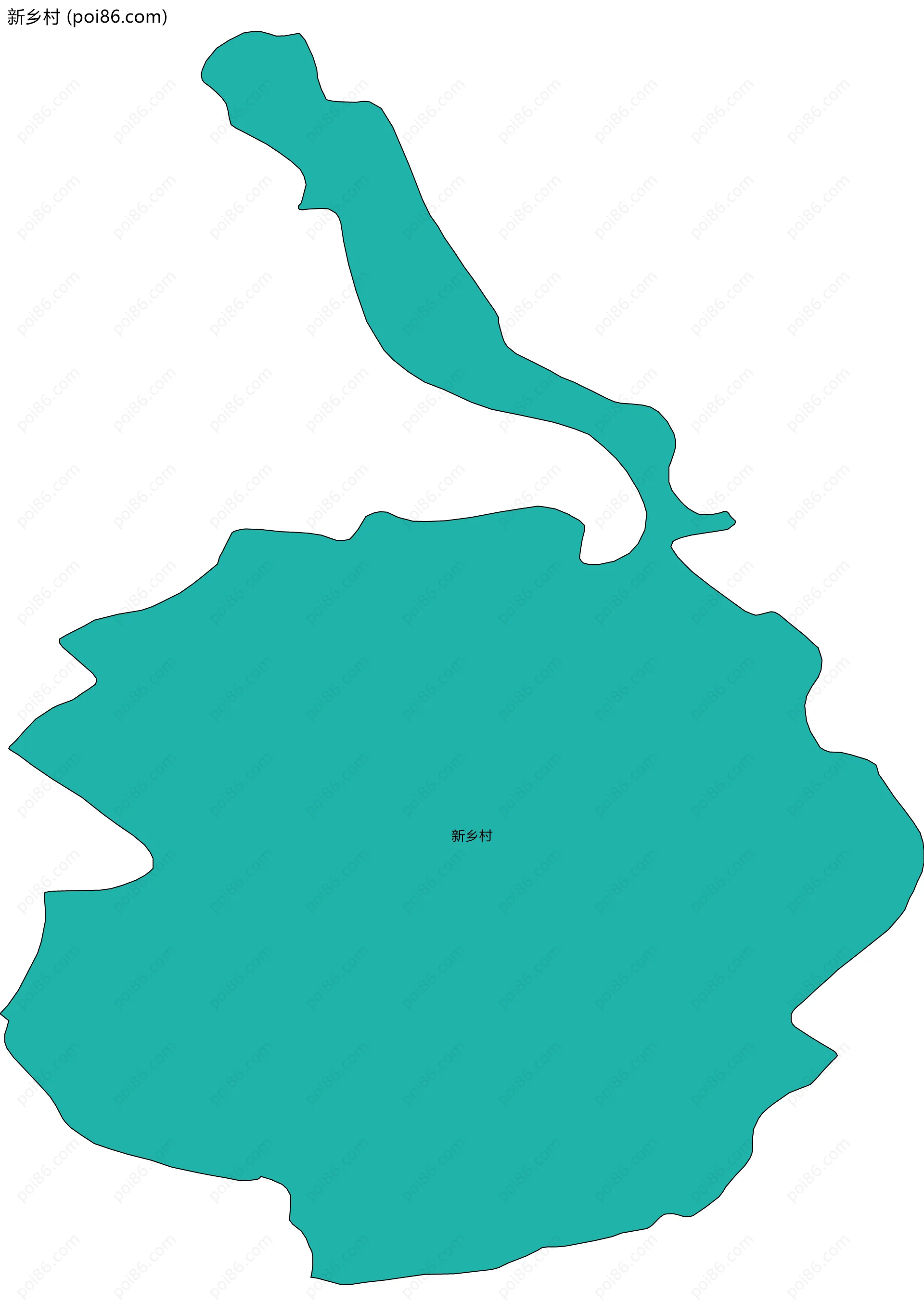 新乡村边界地图