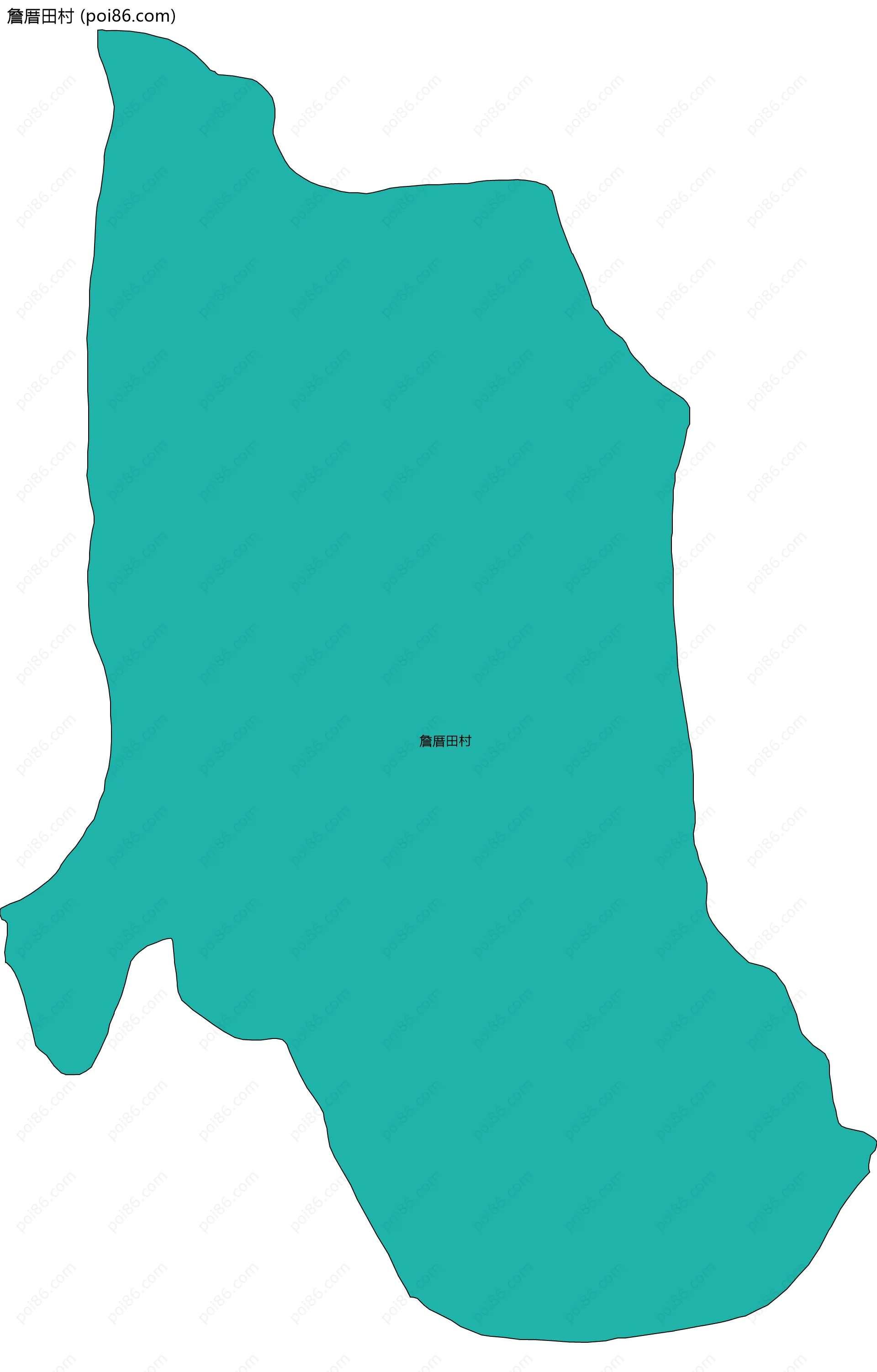 詹厝田村边界地图