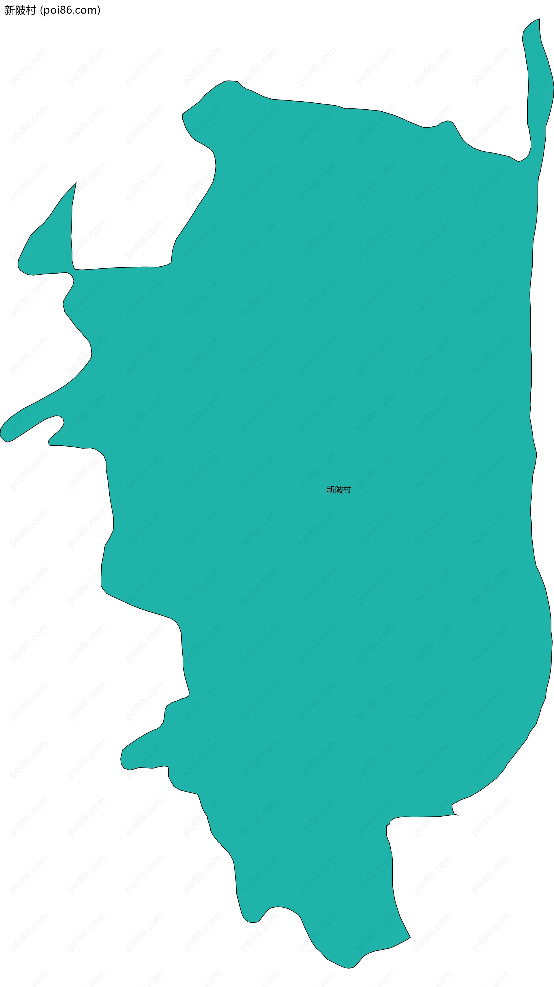 新陂村边界地图