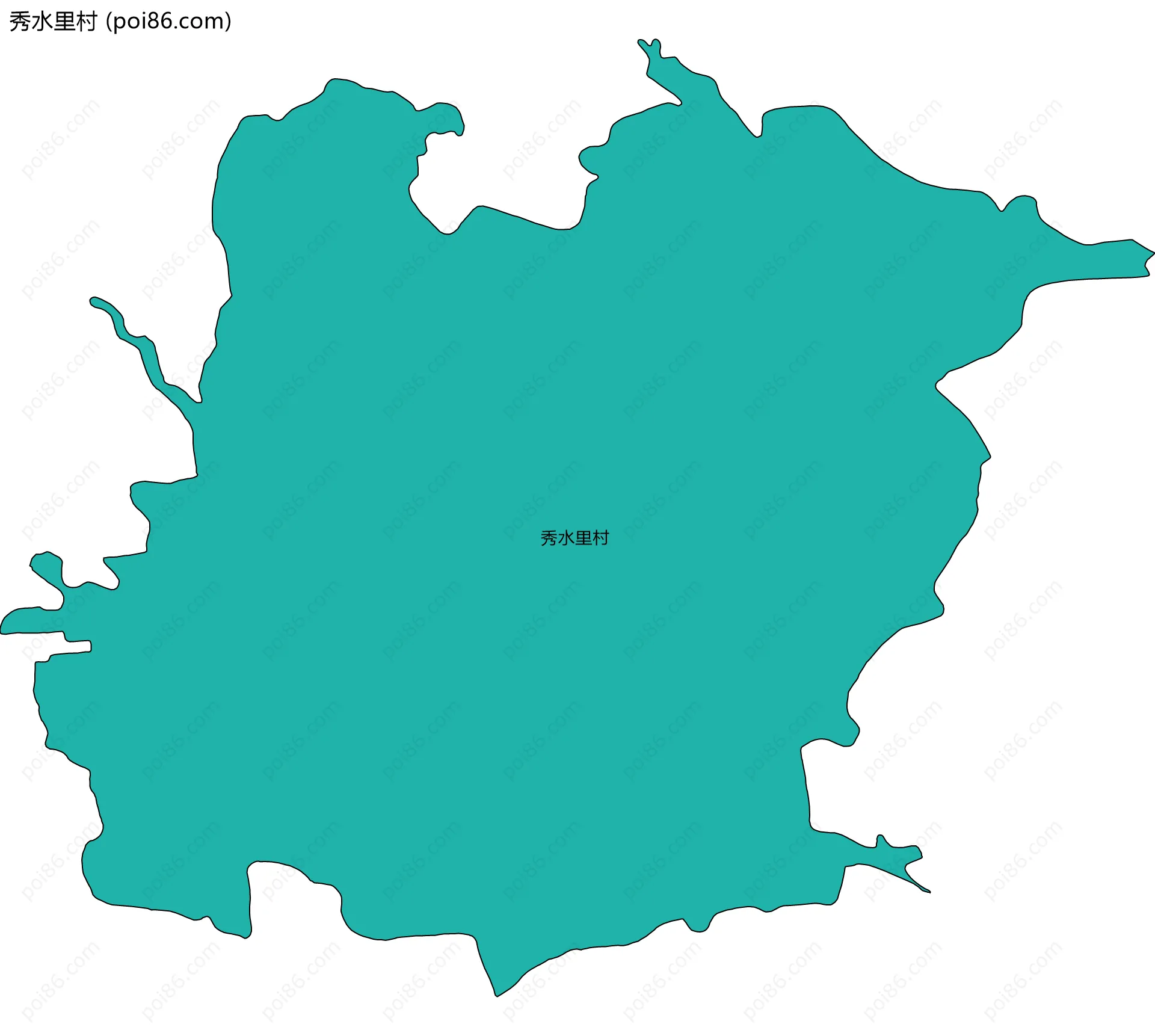 秀水里村边界地图