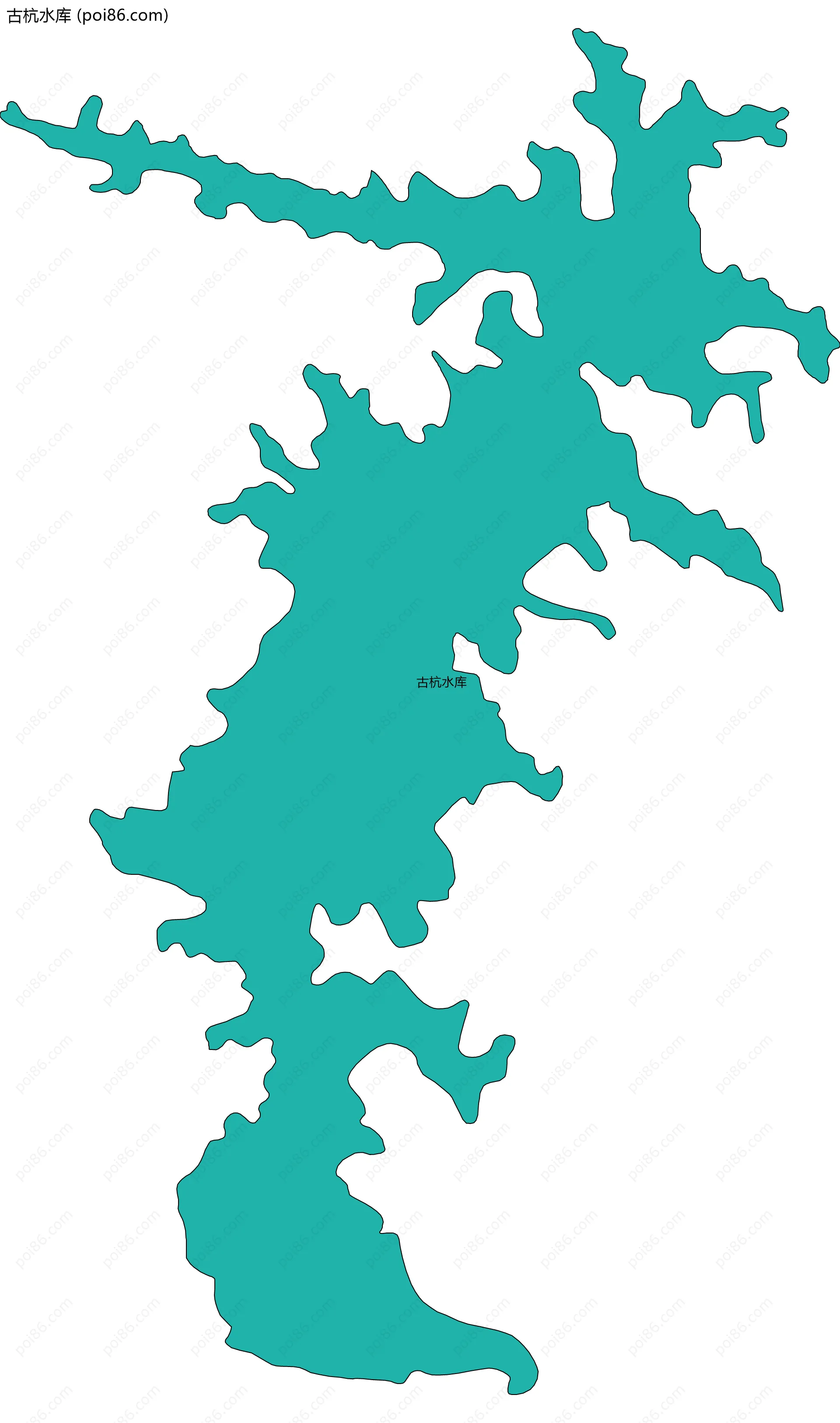 古杭水库边界地图