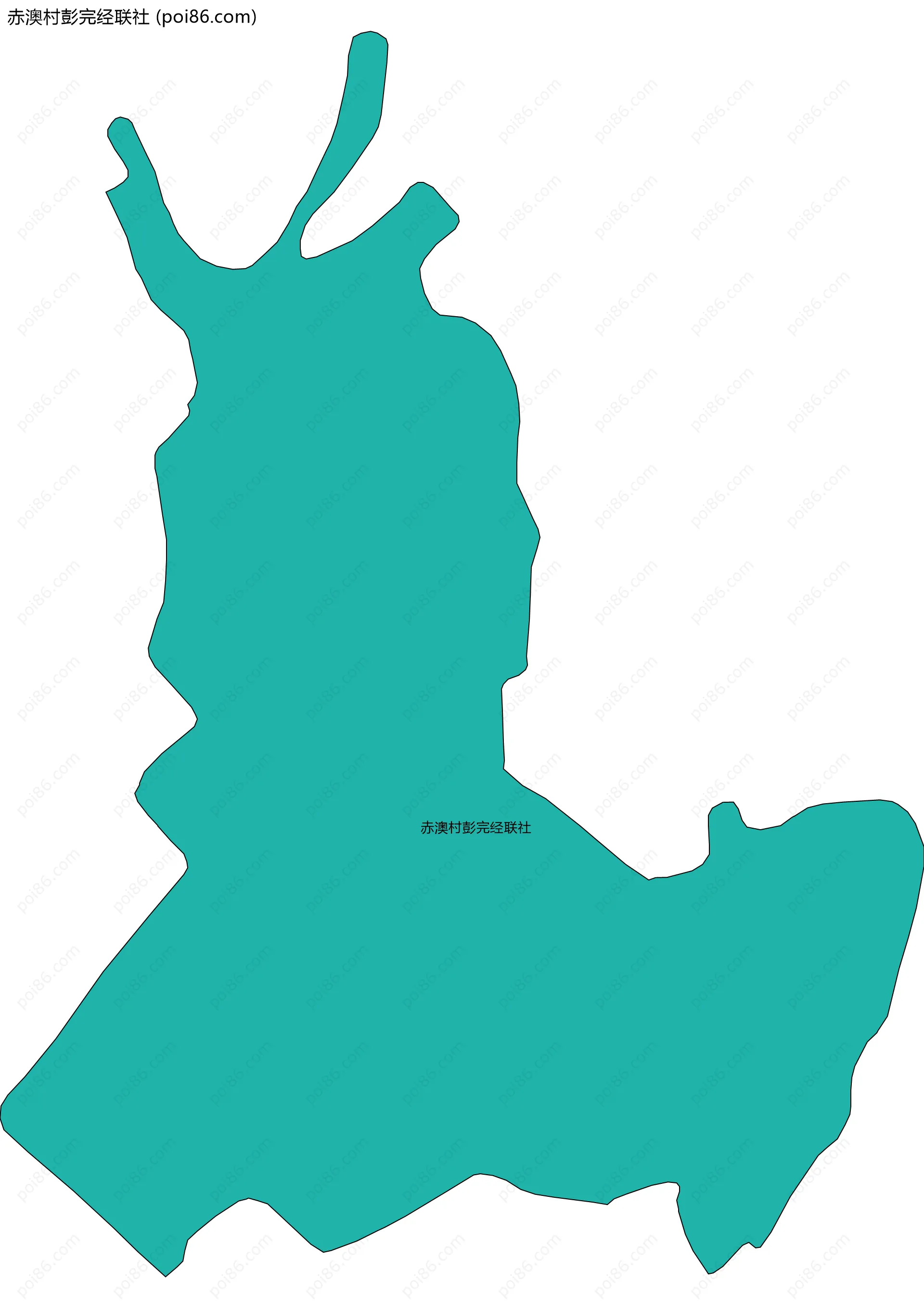 赤澳村彭完经联社边界地图