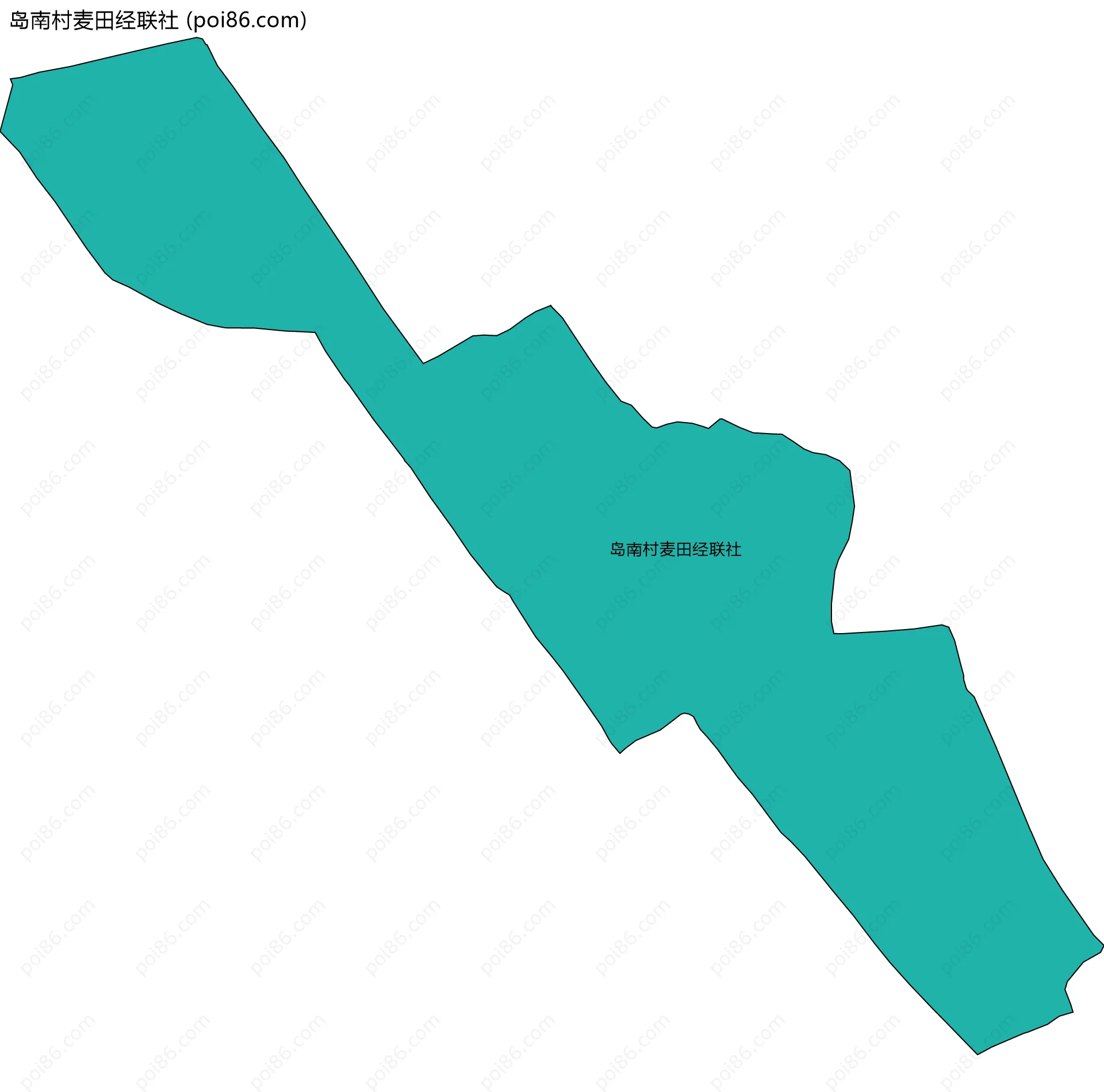 岛南村麦田经联社边界地图